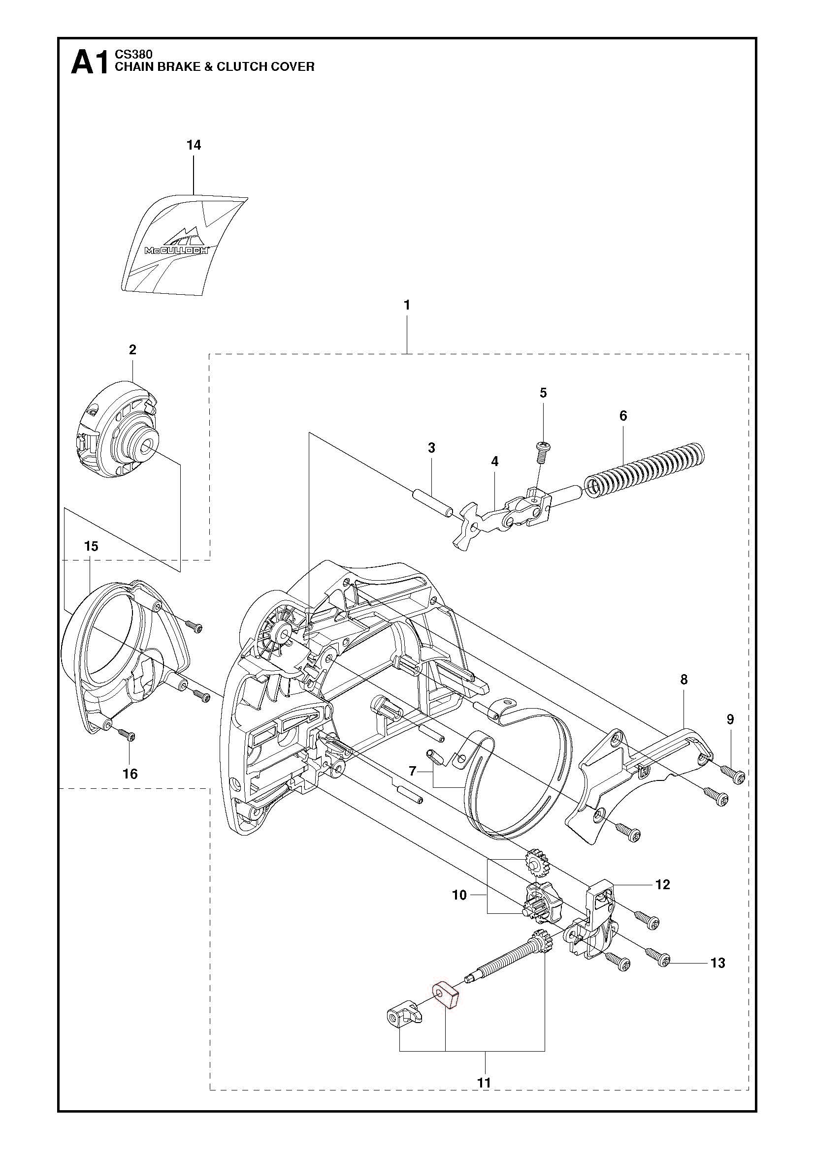CHAIN BRAKE & CLUTCH COVER