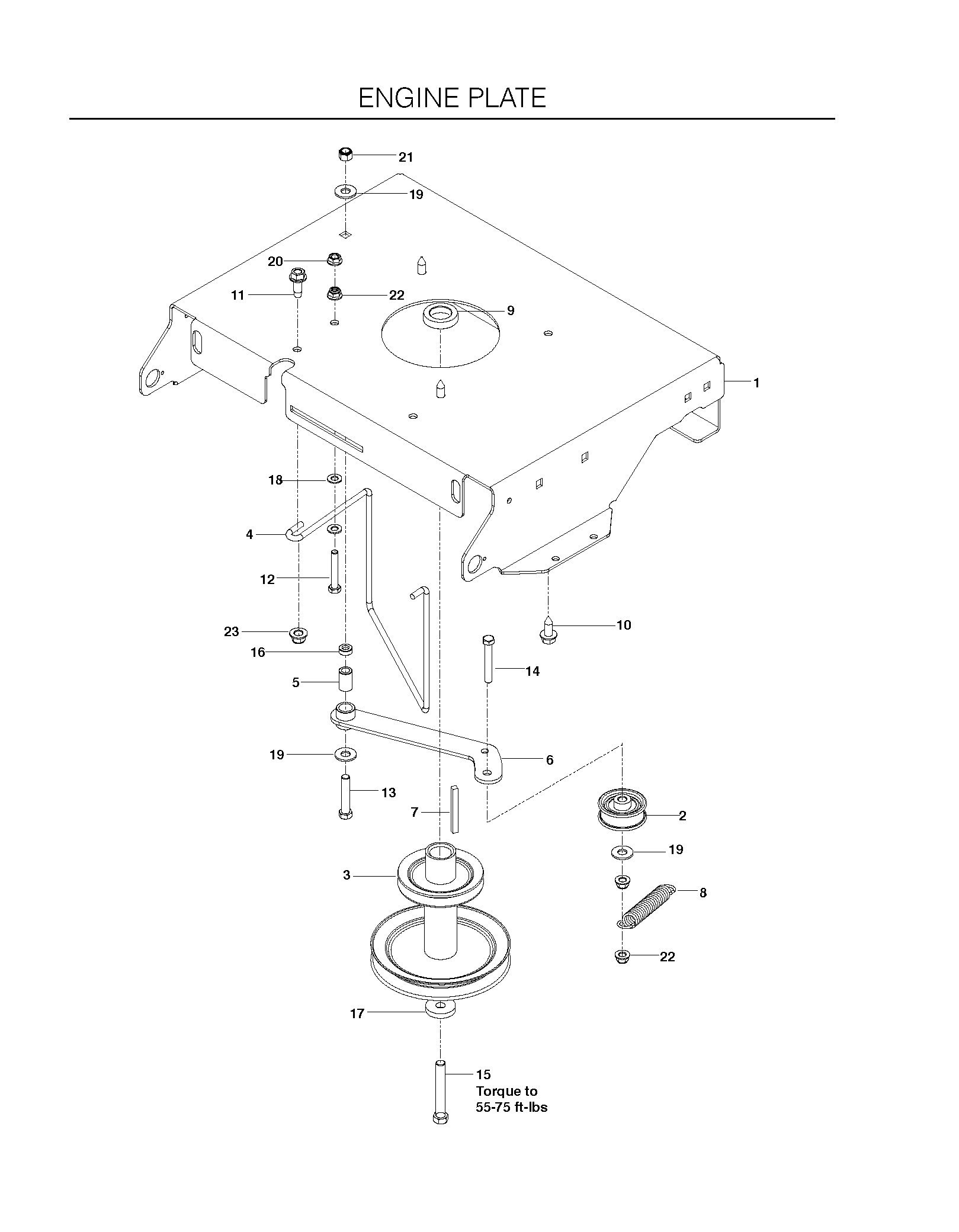 MOWER LIFT LEVER
