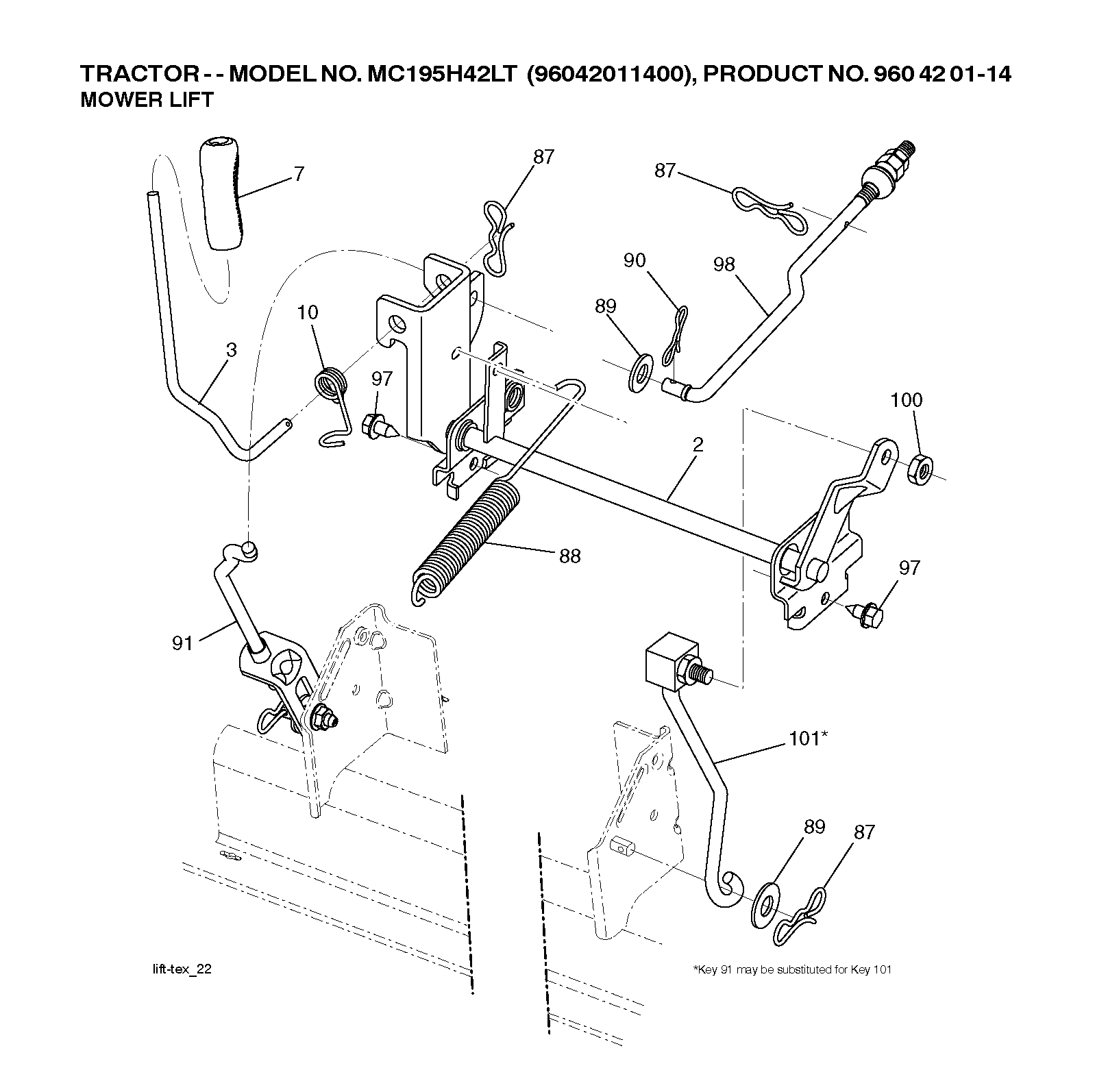 MOWER LIFT / DECK LIFT