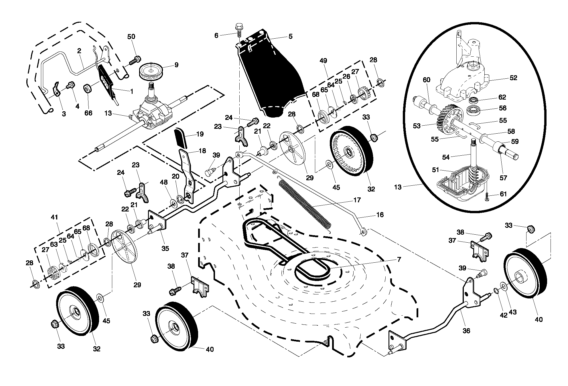 MOWER LIFT LEVER