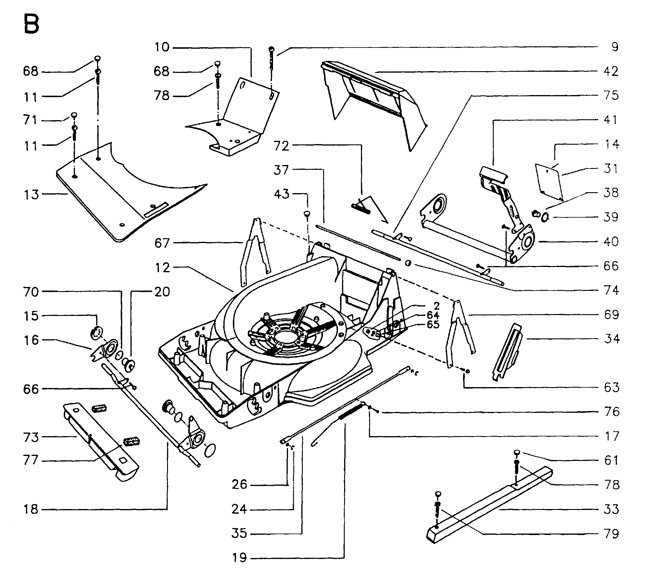 MOWER LIFT LEVER