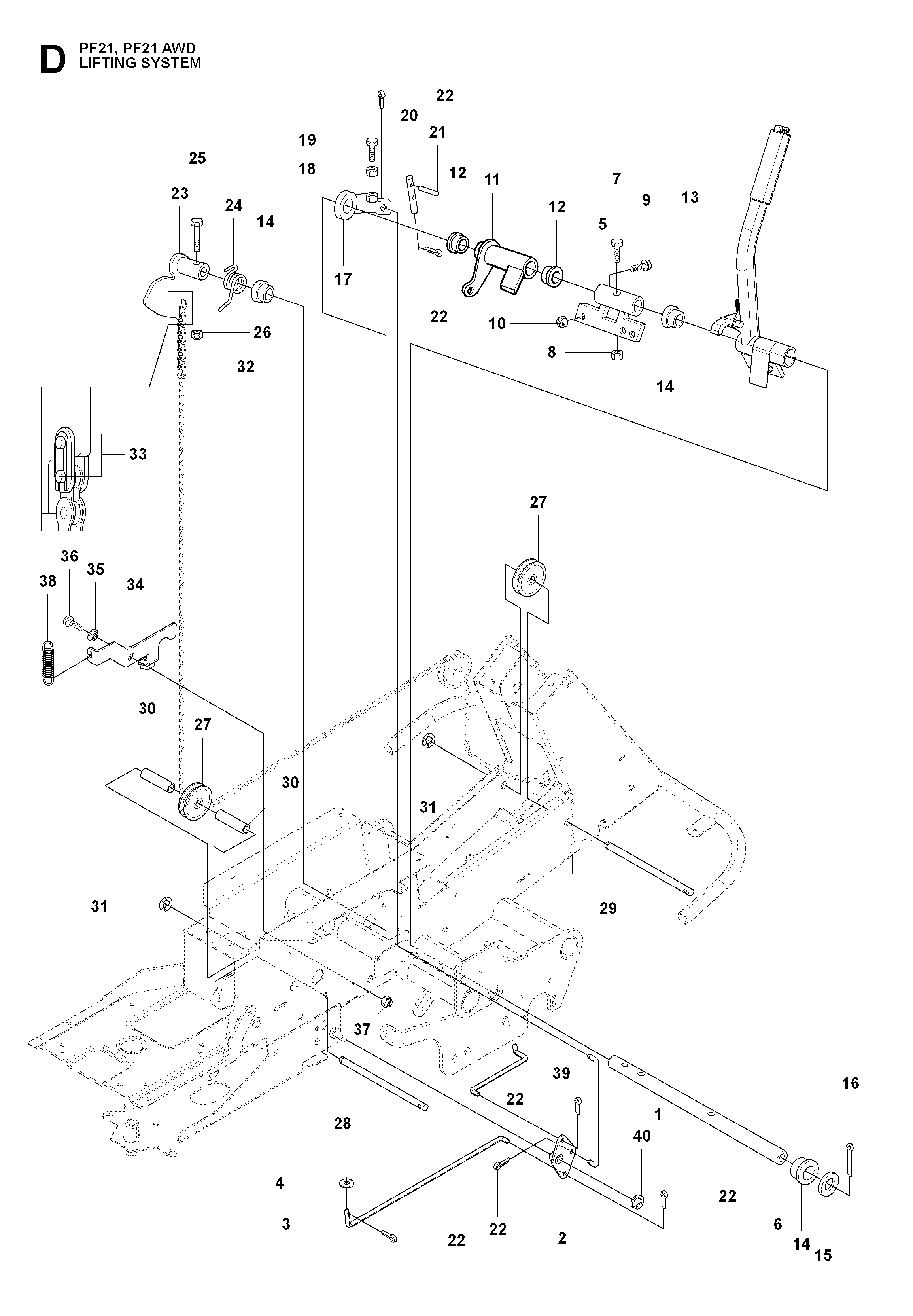 MOWER LIFT / DECK LIFT