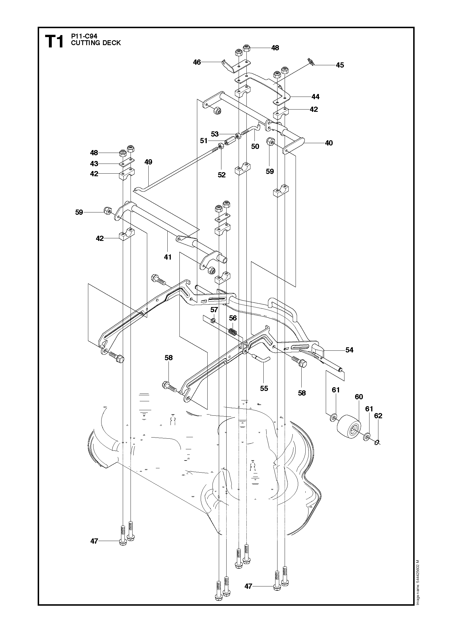MOWER LIFT LEVER