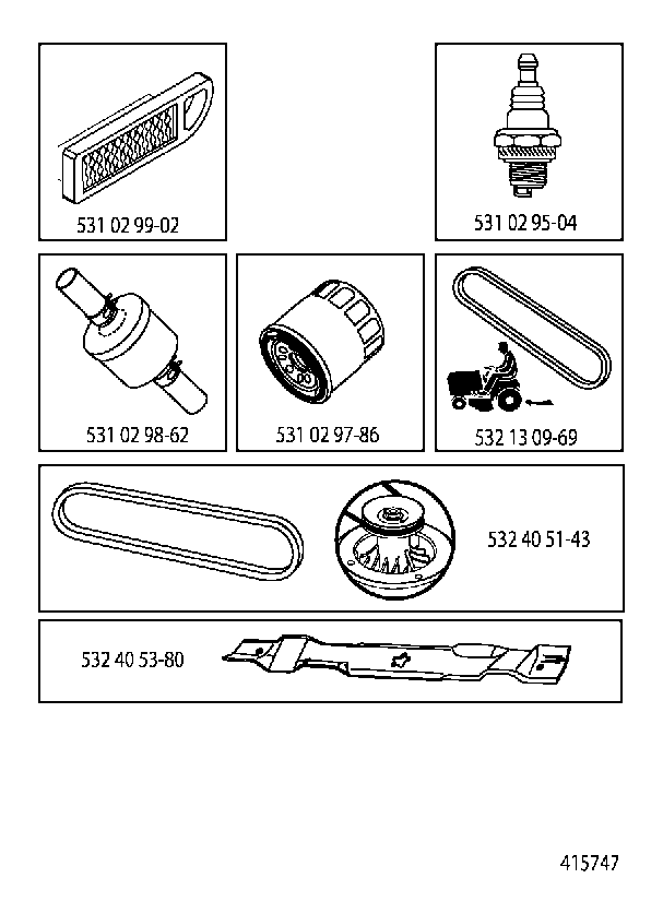 FREQUENTLY USED PARTS