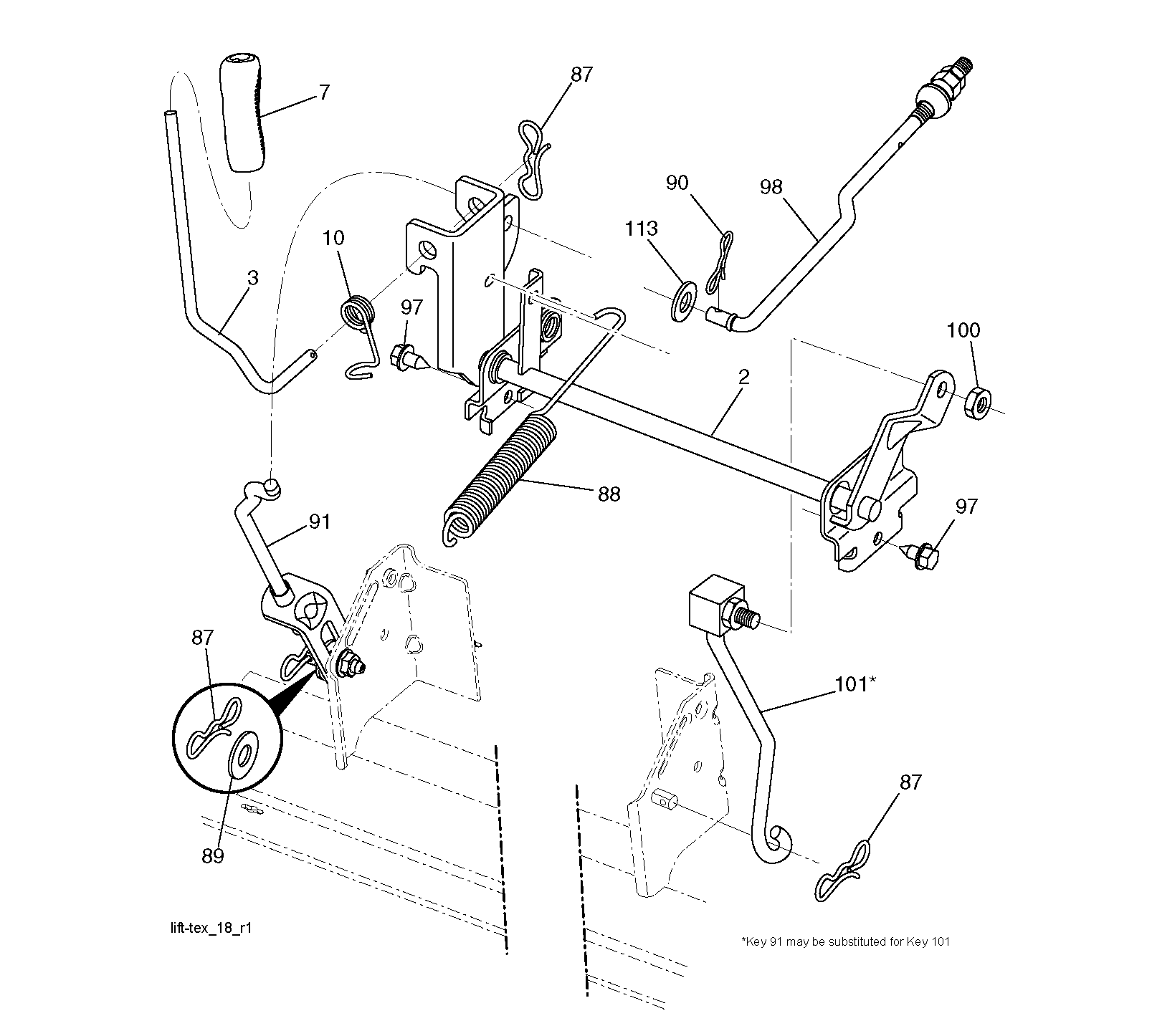 MOWER LIFT / DECK LIFT