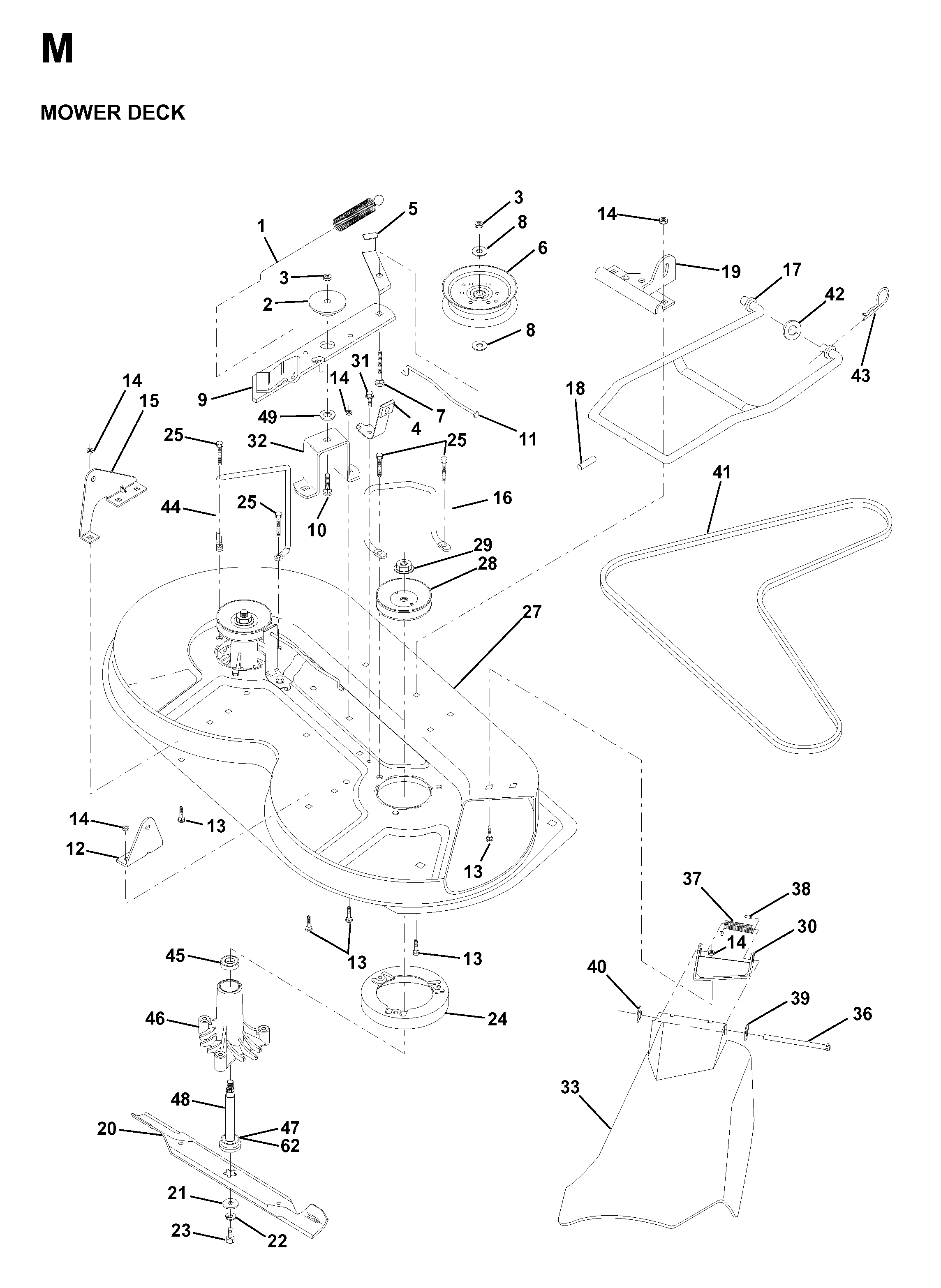MOWER LIFT LEVER