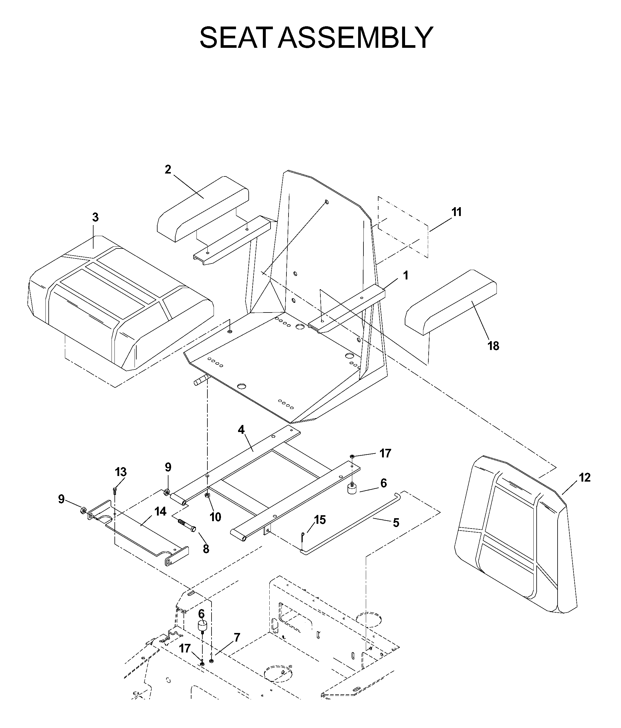 MOWER LIFT LEVER