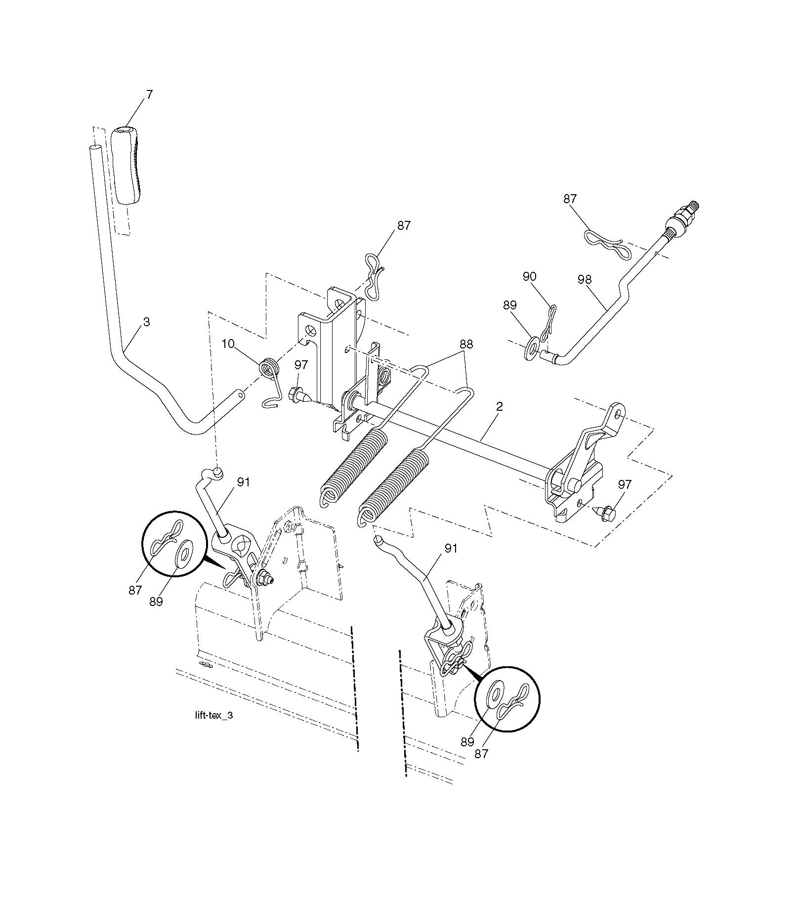 MOWER LIFT / DECK LIFT