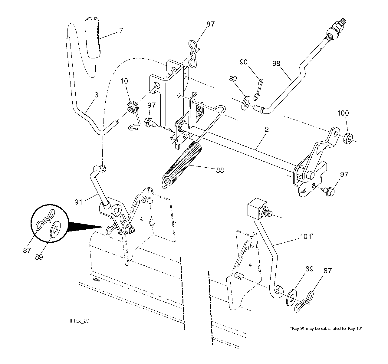 MOWER LIFT / DECK LIFT