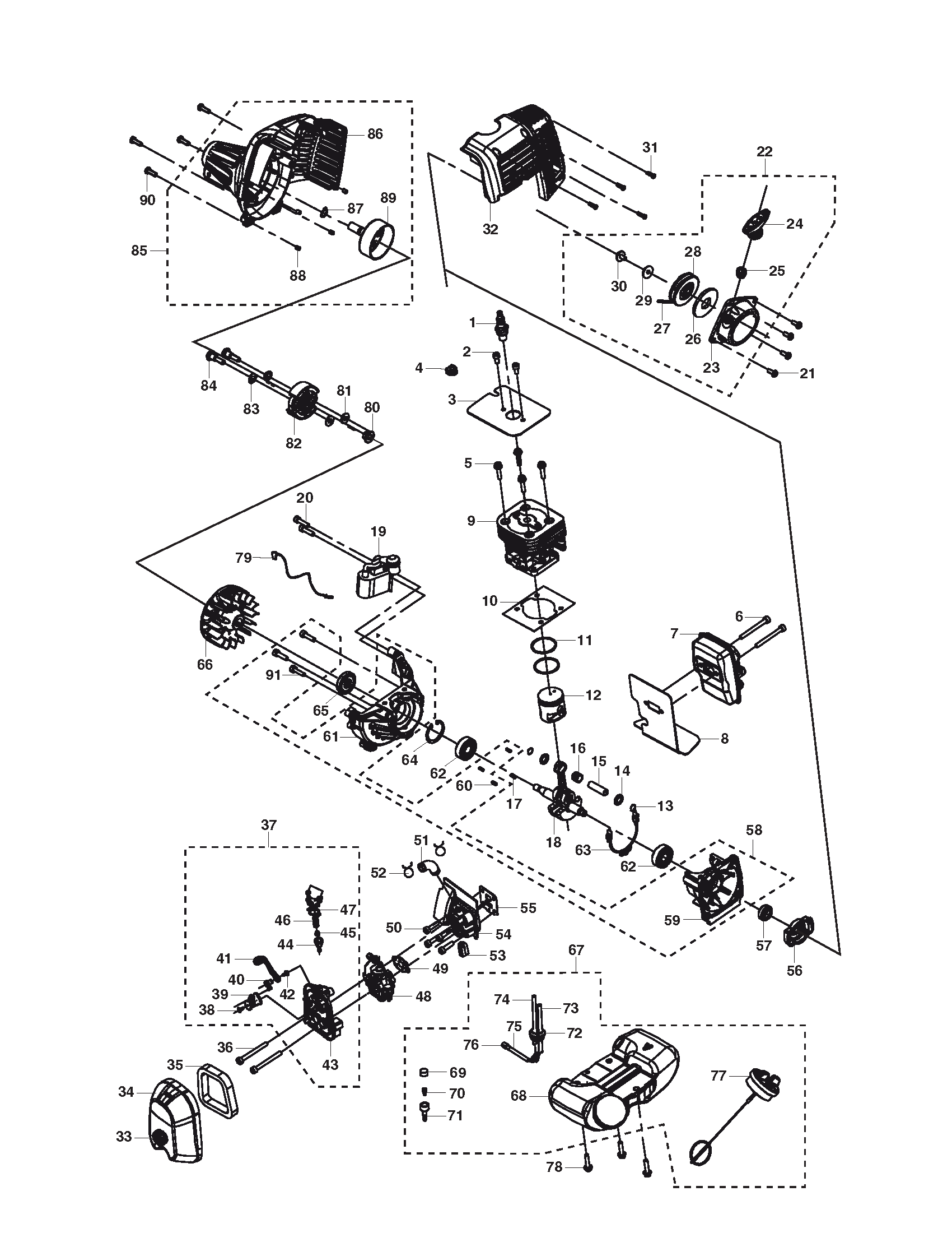 CHASSIS, ENGINE & PULLEYS