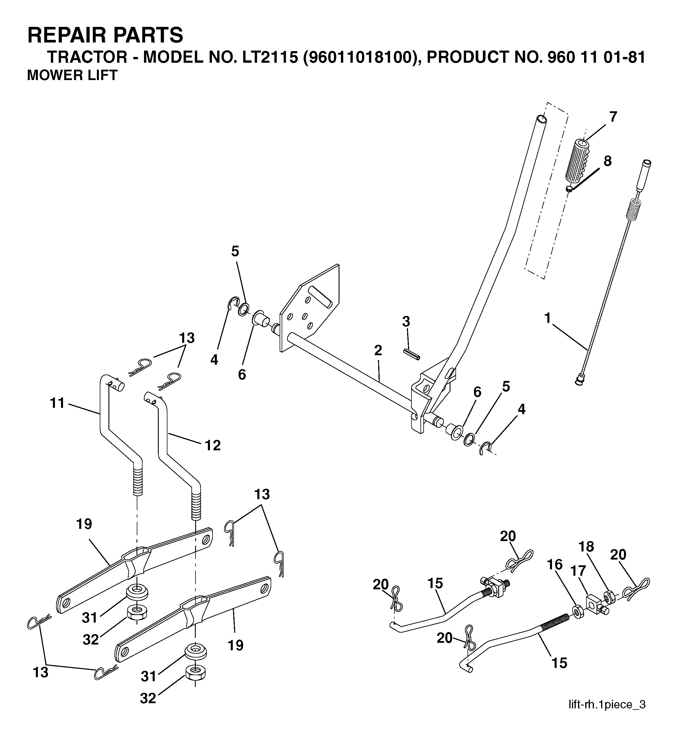 MOWER LIFT / DECK LIFT