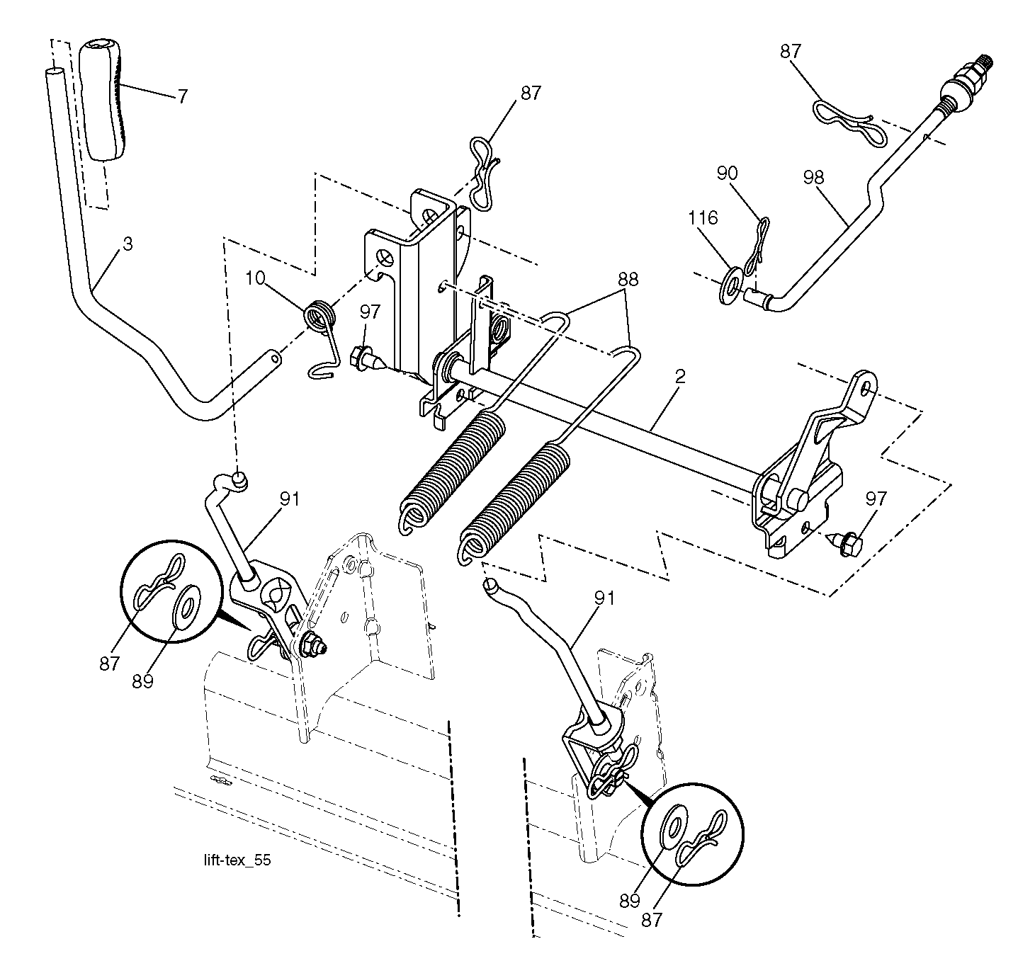 MOWER LIFT / DECK LIFT