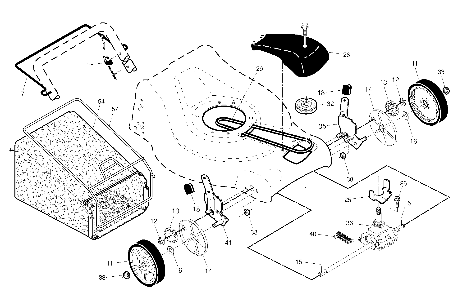 BRAKE / REAR MOWER LIFT