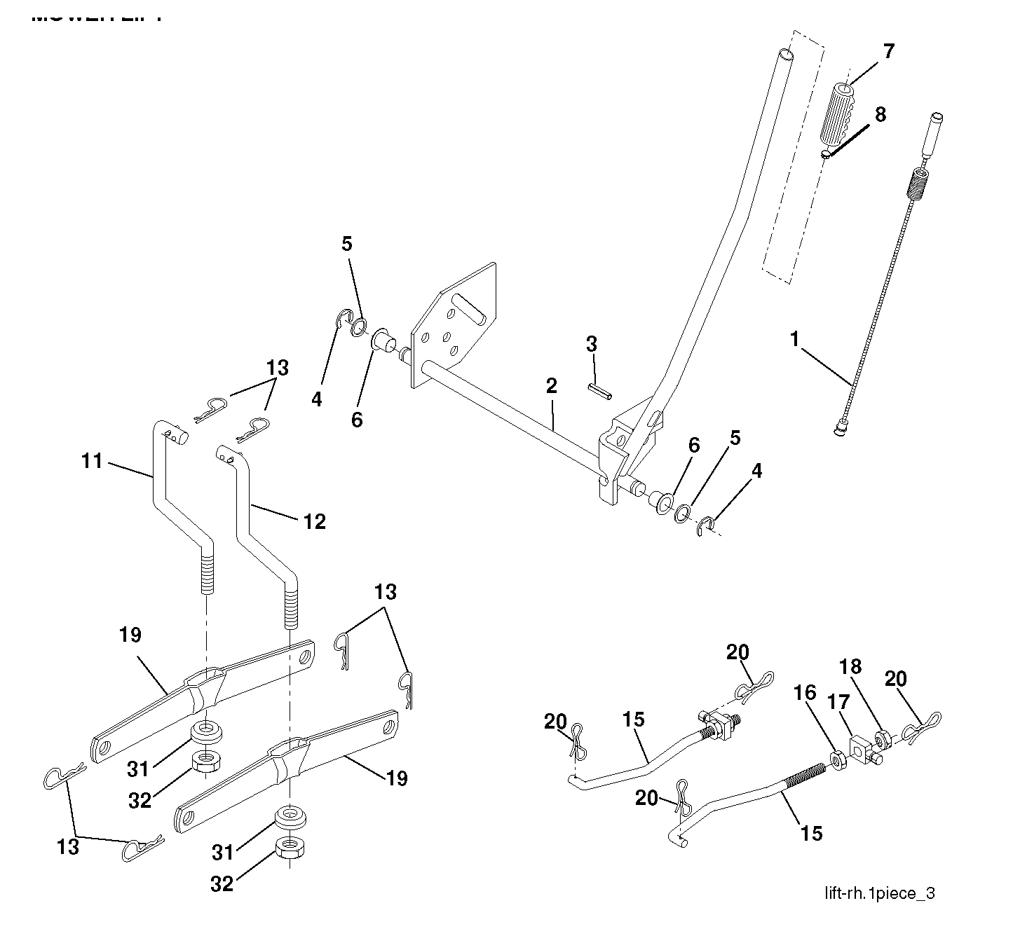 MOWER LIFT / DECK LIFT