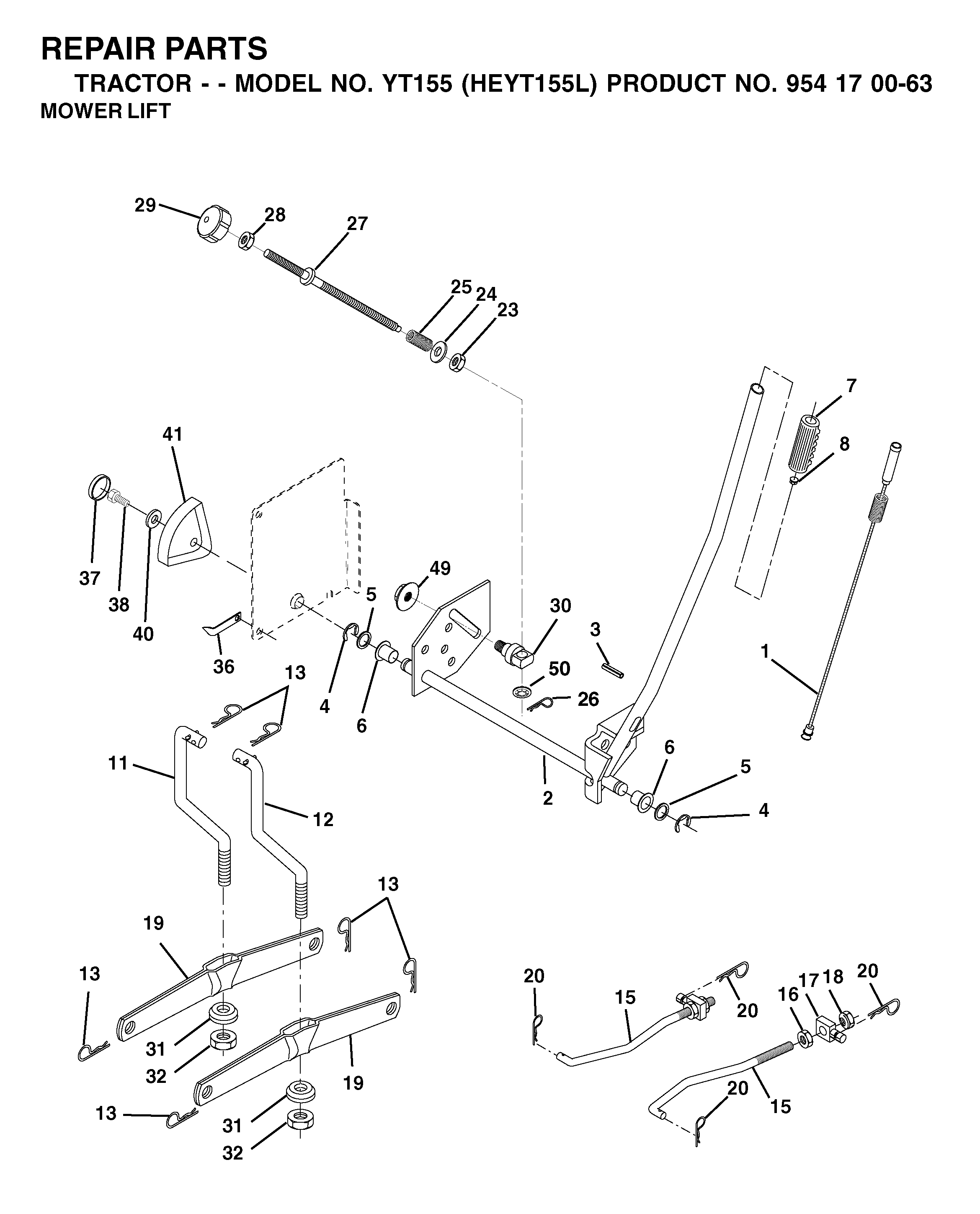 MOWER LIFT / DECK LIFT