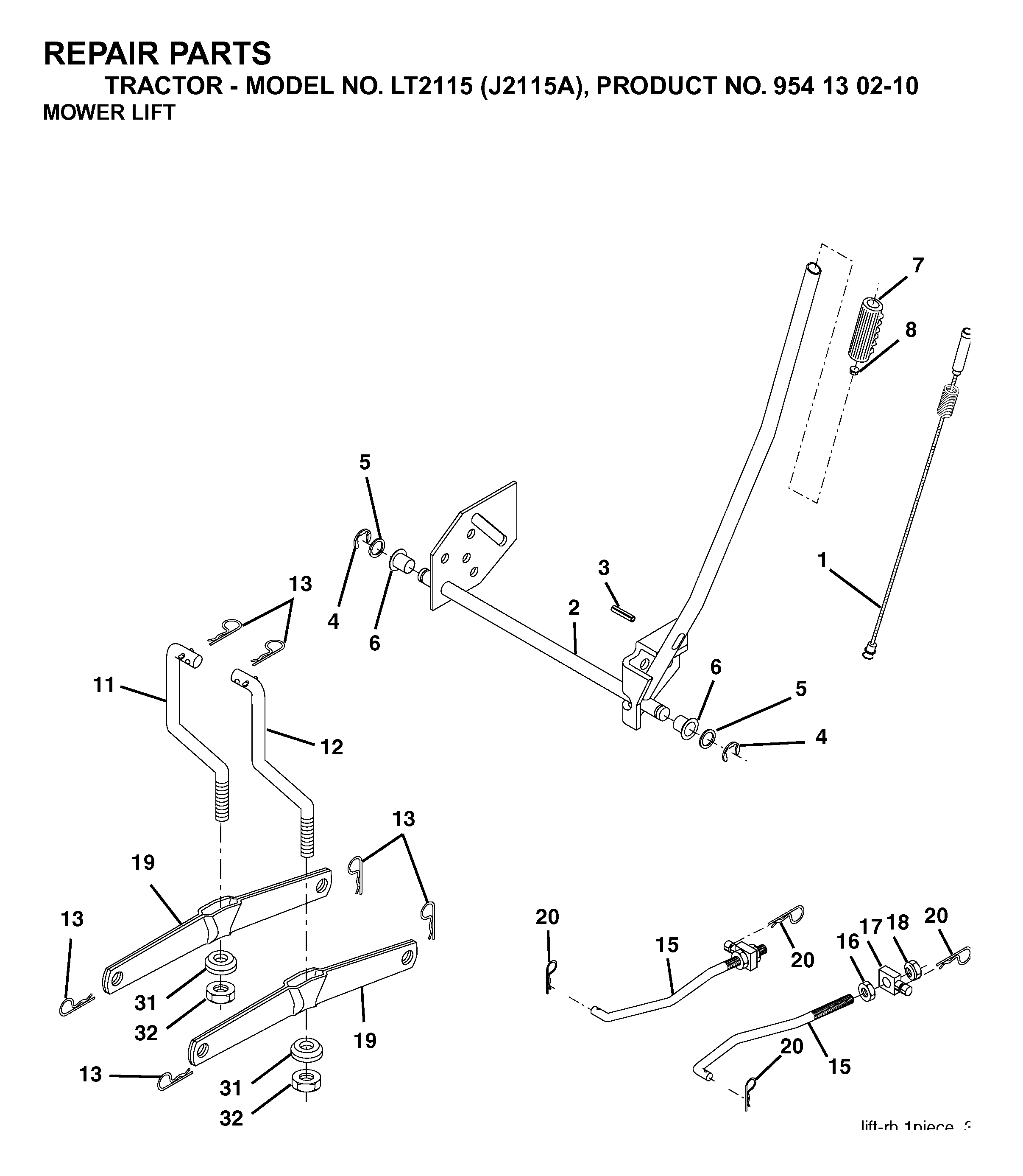 MOWER LIFT / DECK LIFT