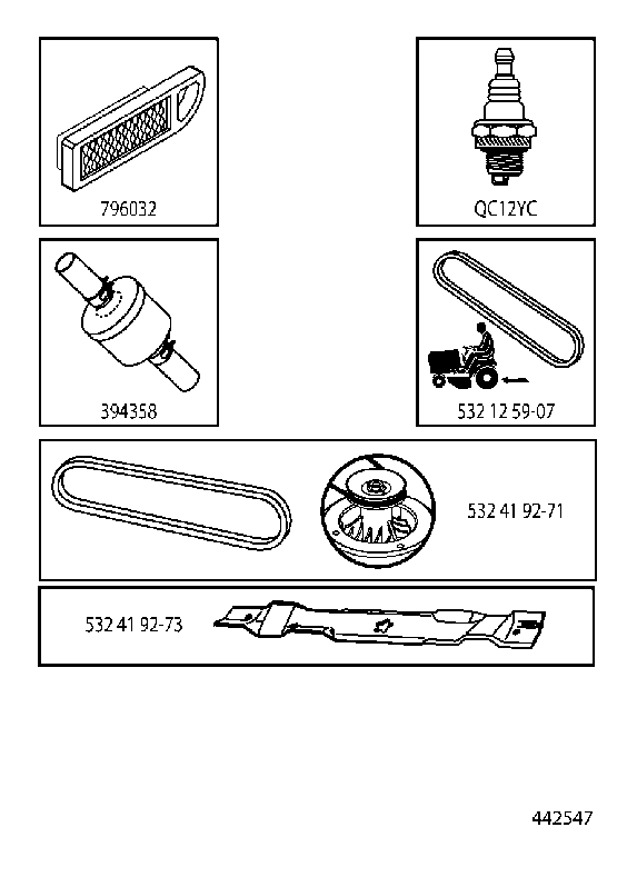 FREQUENTLY USED PARTS