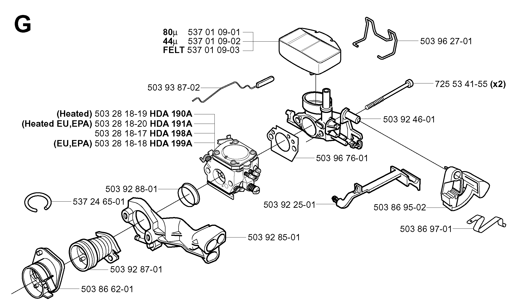 CARBURETOR & AIR FILTER