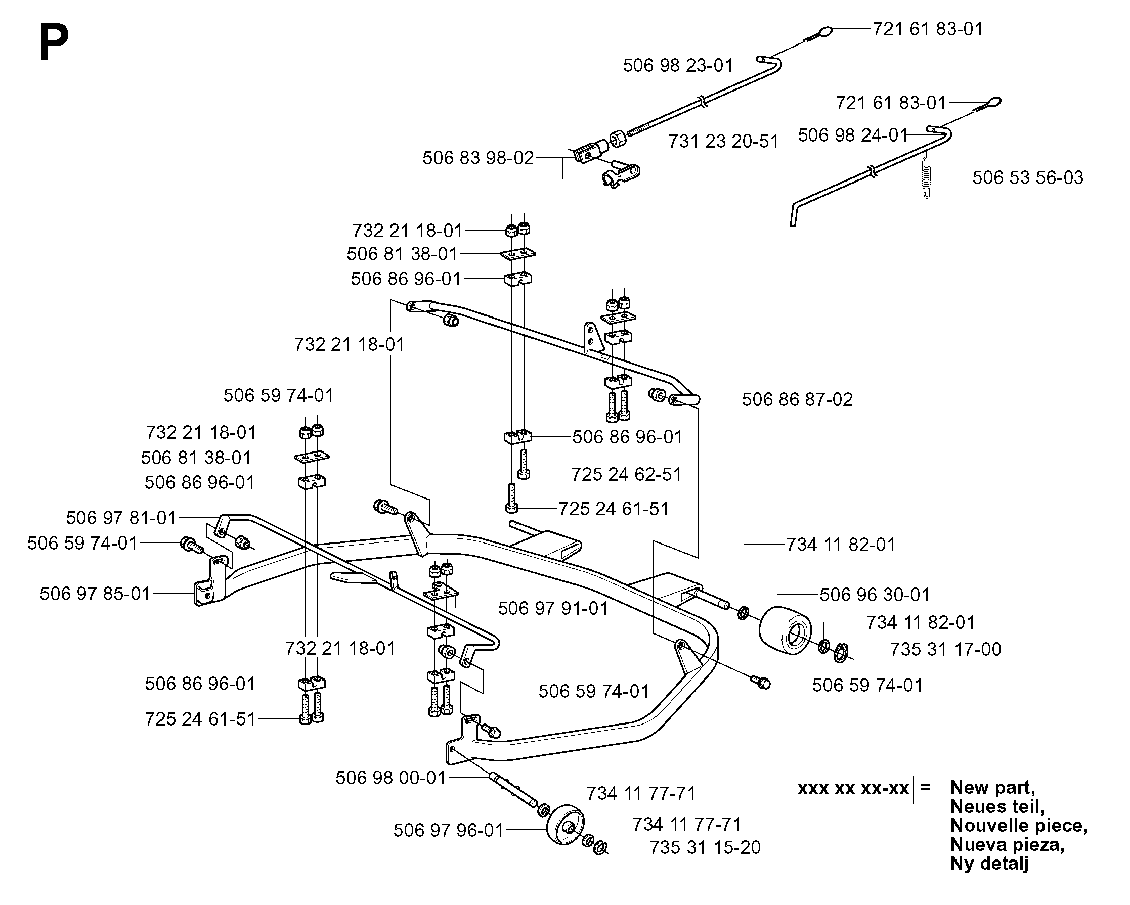 Husqvarna Ride On Mower RIDER 13 BIOCLIP (953520901) Spares