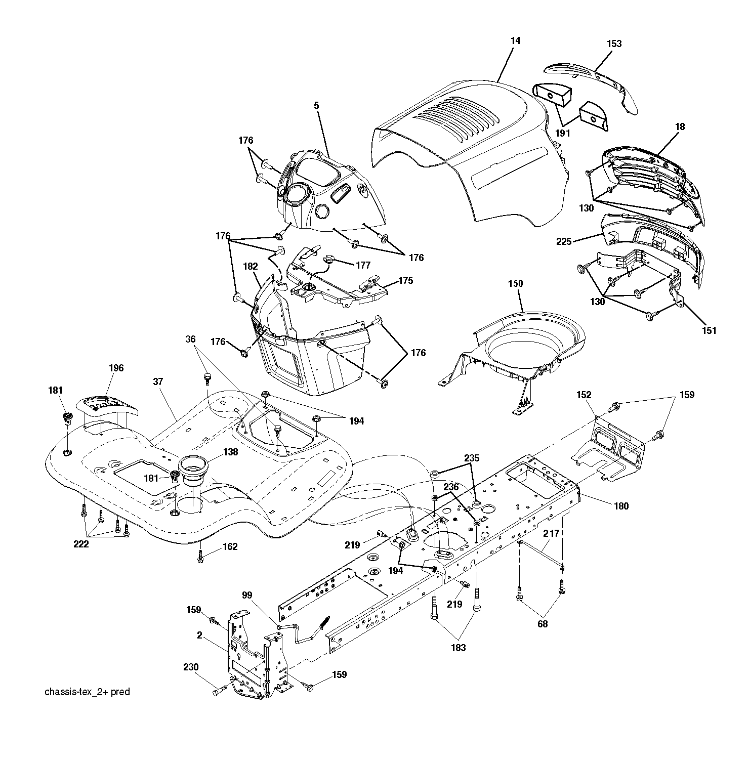 CHASSIS, ENGINE & PULLEYS