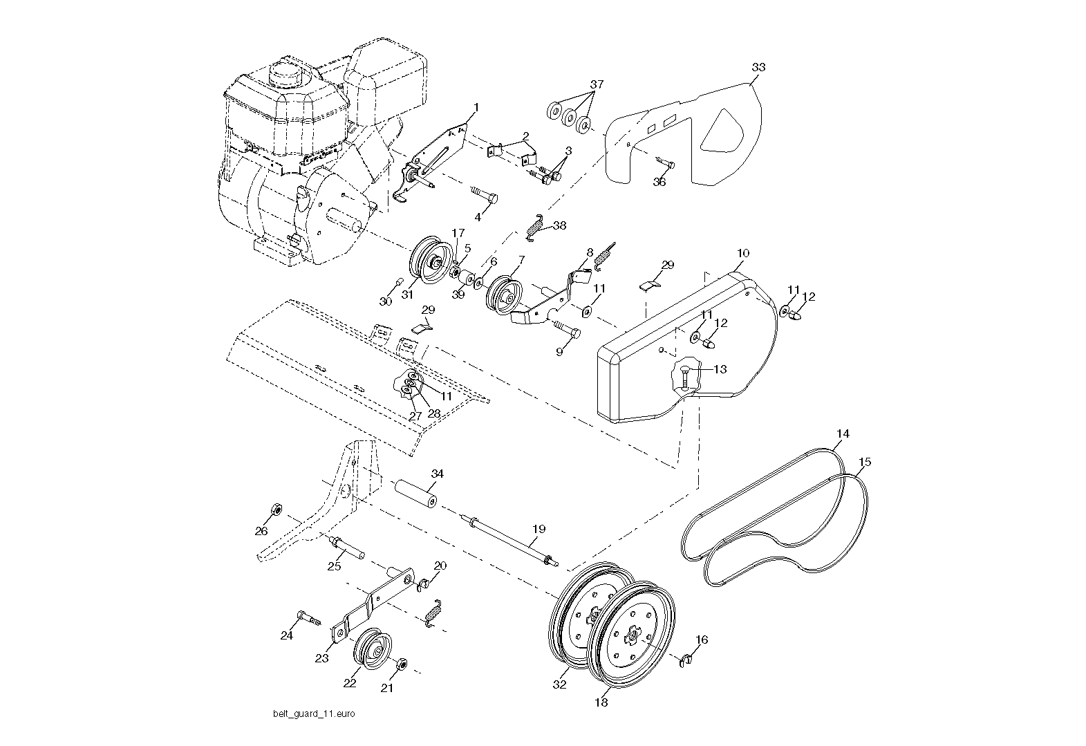 BELT GUARD & PULLEY