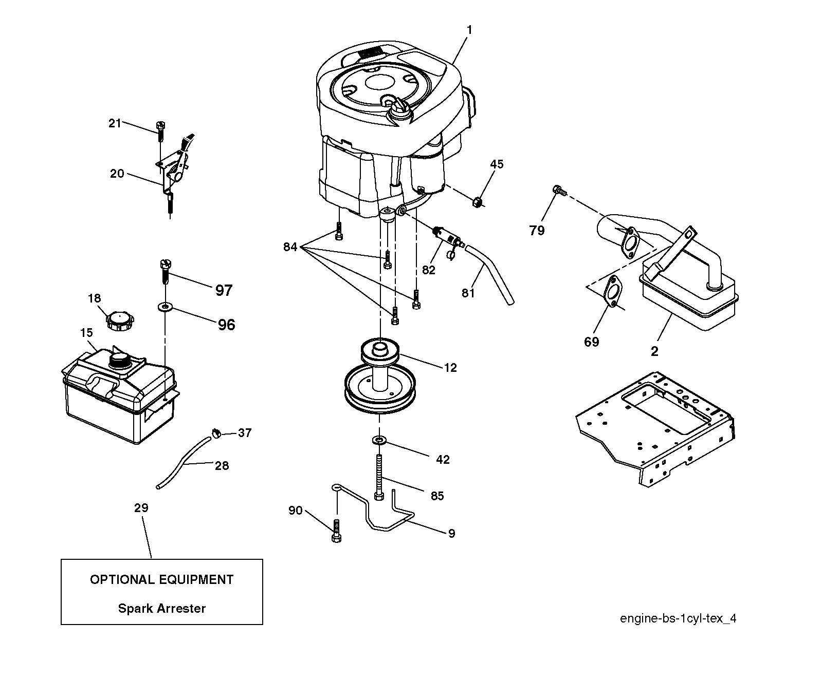 CHASSIS, ENGINE & PULLEYS