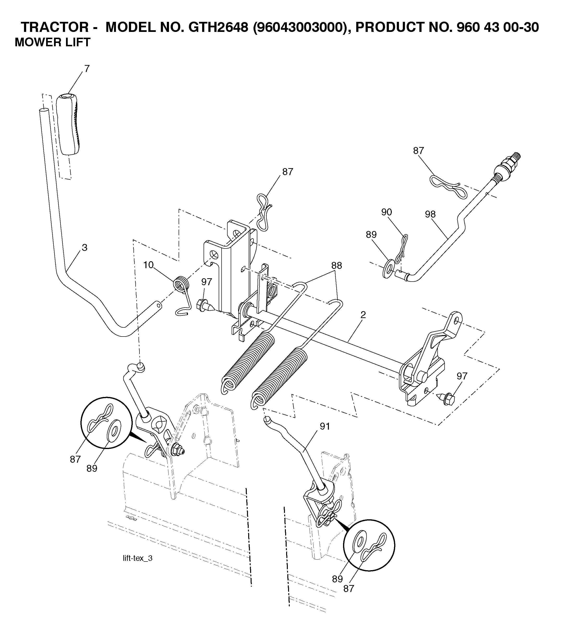 MOWER LIFT / DECK LIFT
