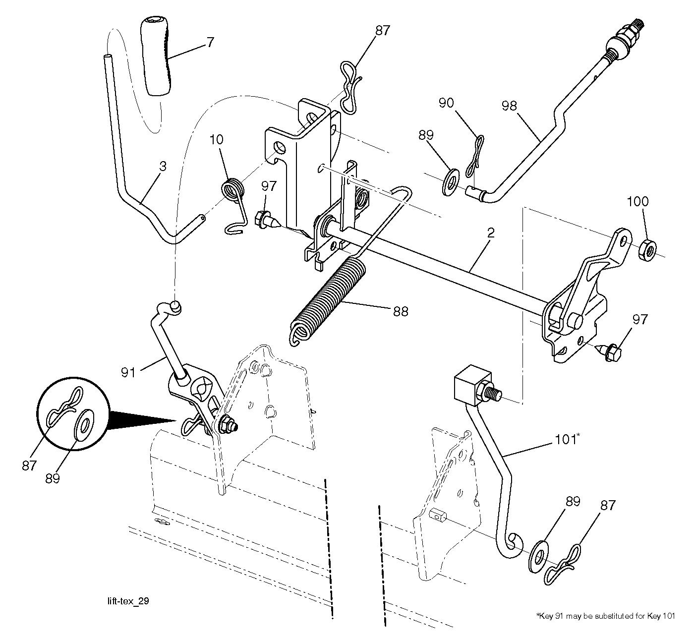MOWER LIFT / DECK LIFT