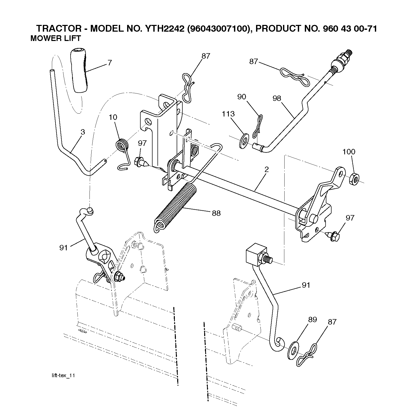 MOWER LIFT / DECK LIFT