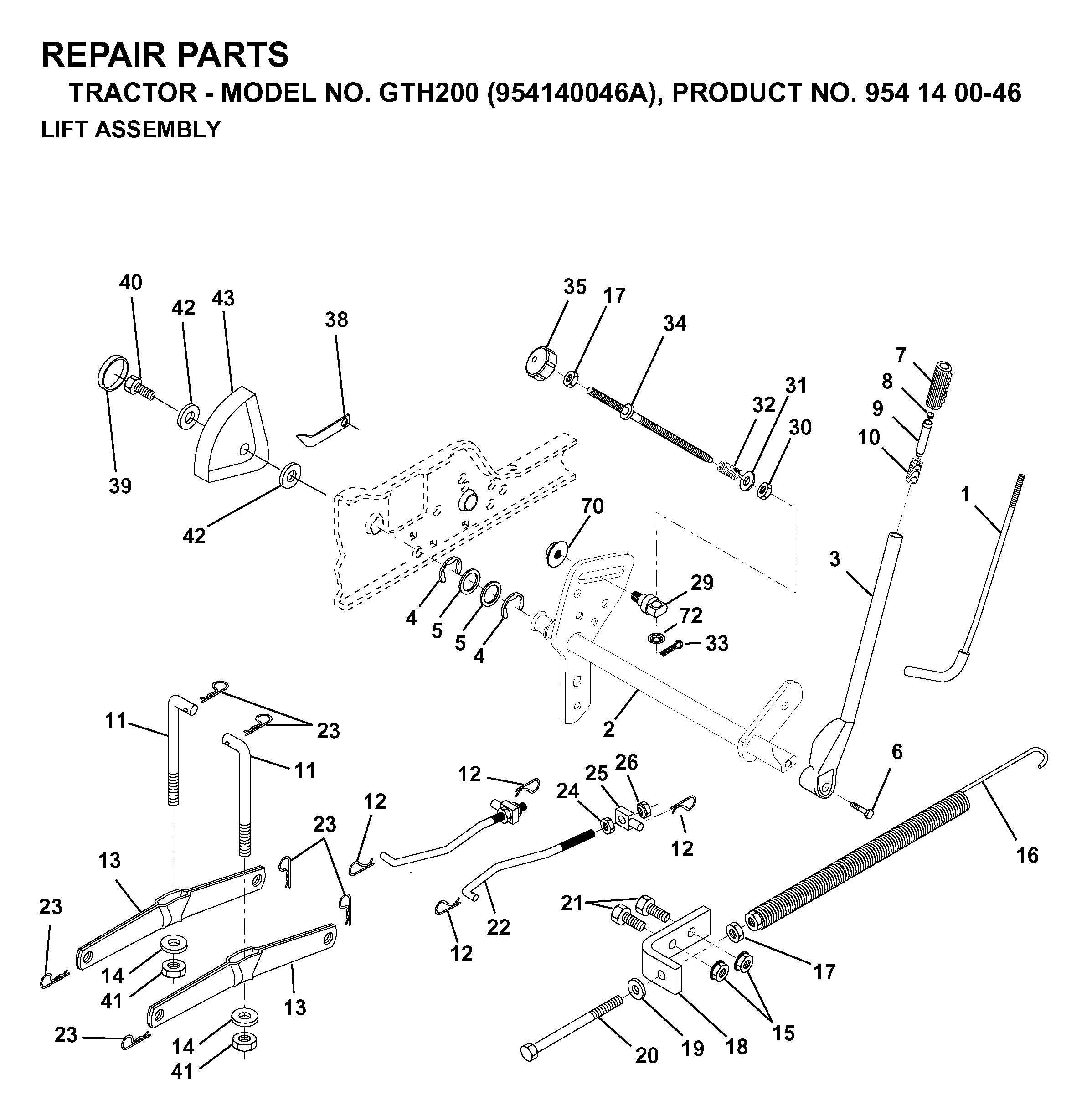 MOWER LIFT / DECK LIFT