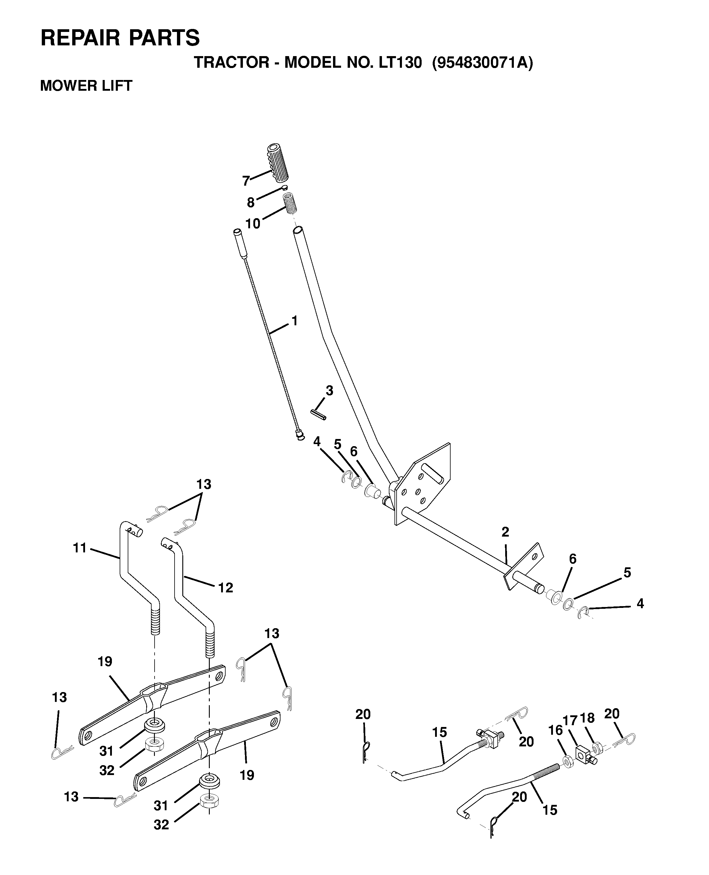 MOWER LIFT / DECK LIFT