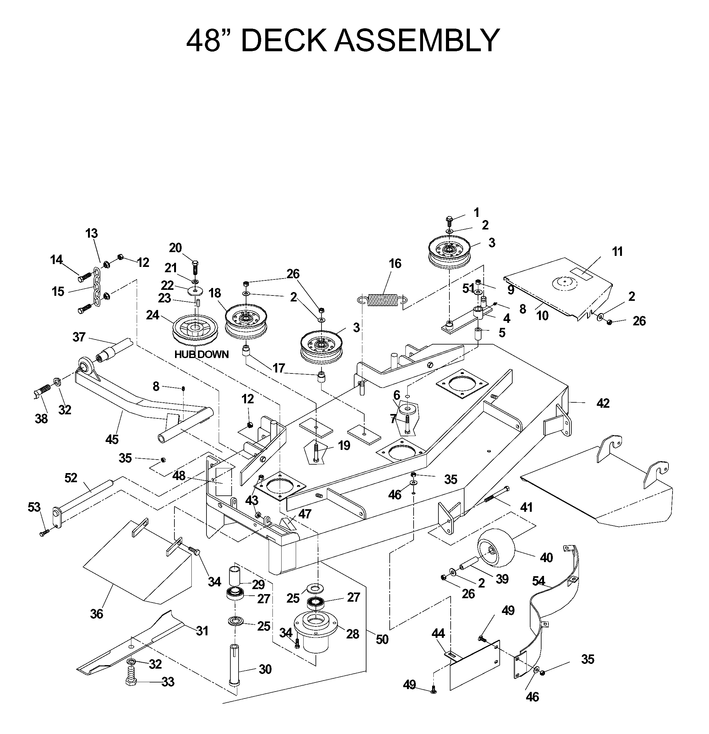 48"/122CM CUTTING DECK