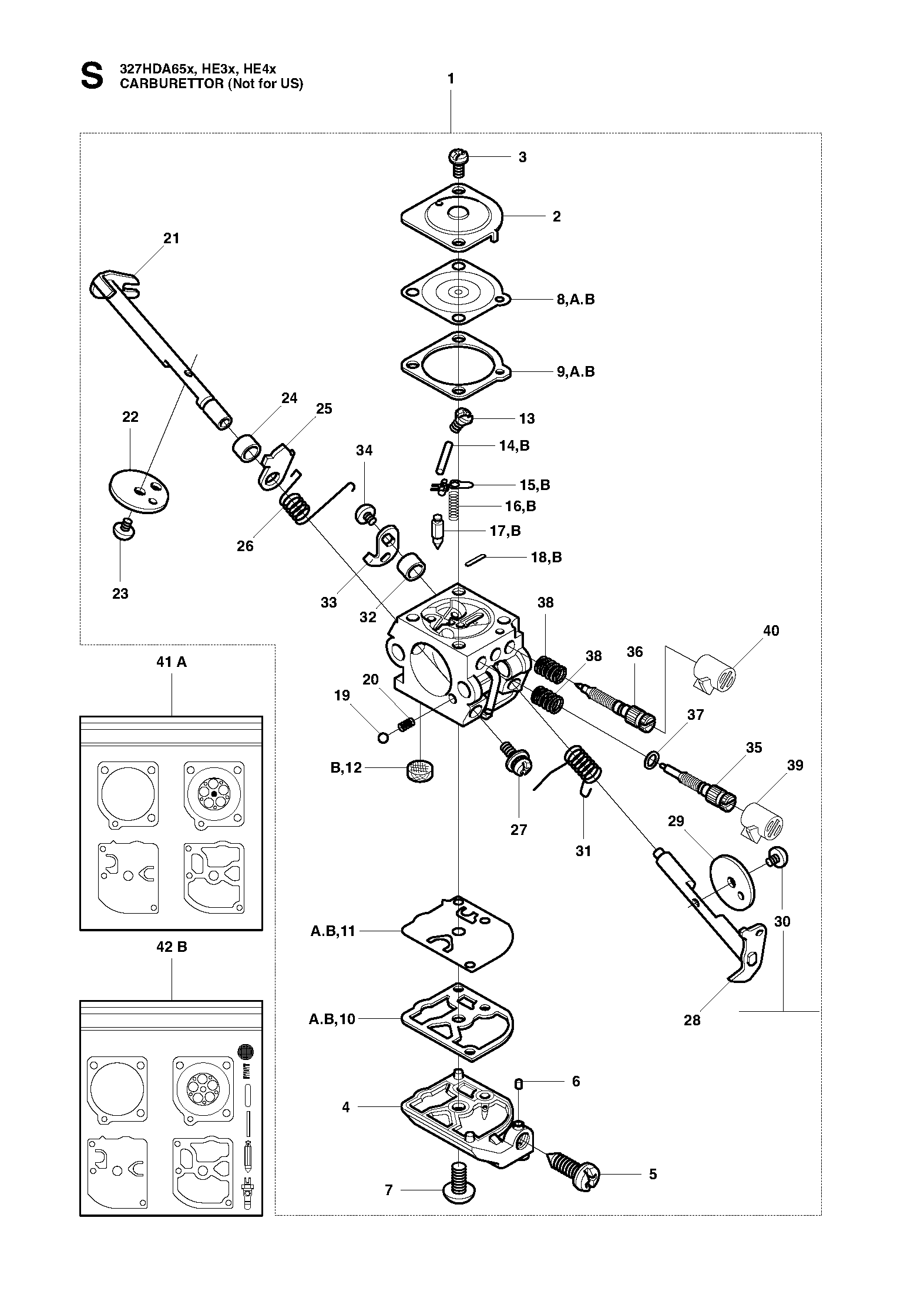 CARBURETOR, NOT FOR US