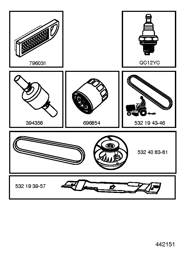 FREQUENTLY USED PARTS