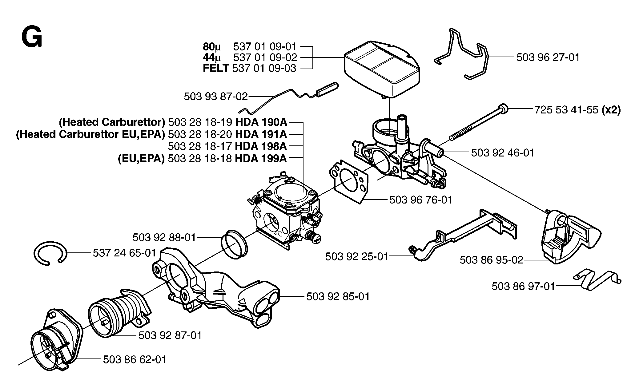 CARBURETOR & AIR FILTER