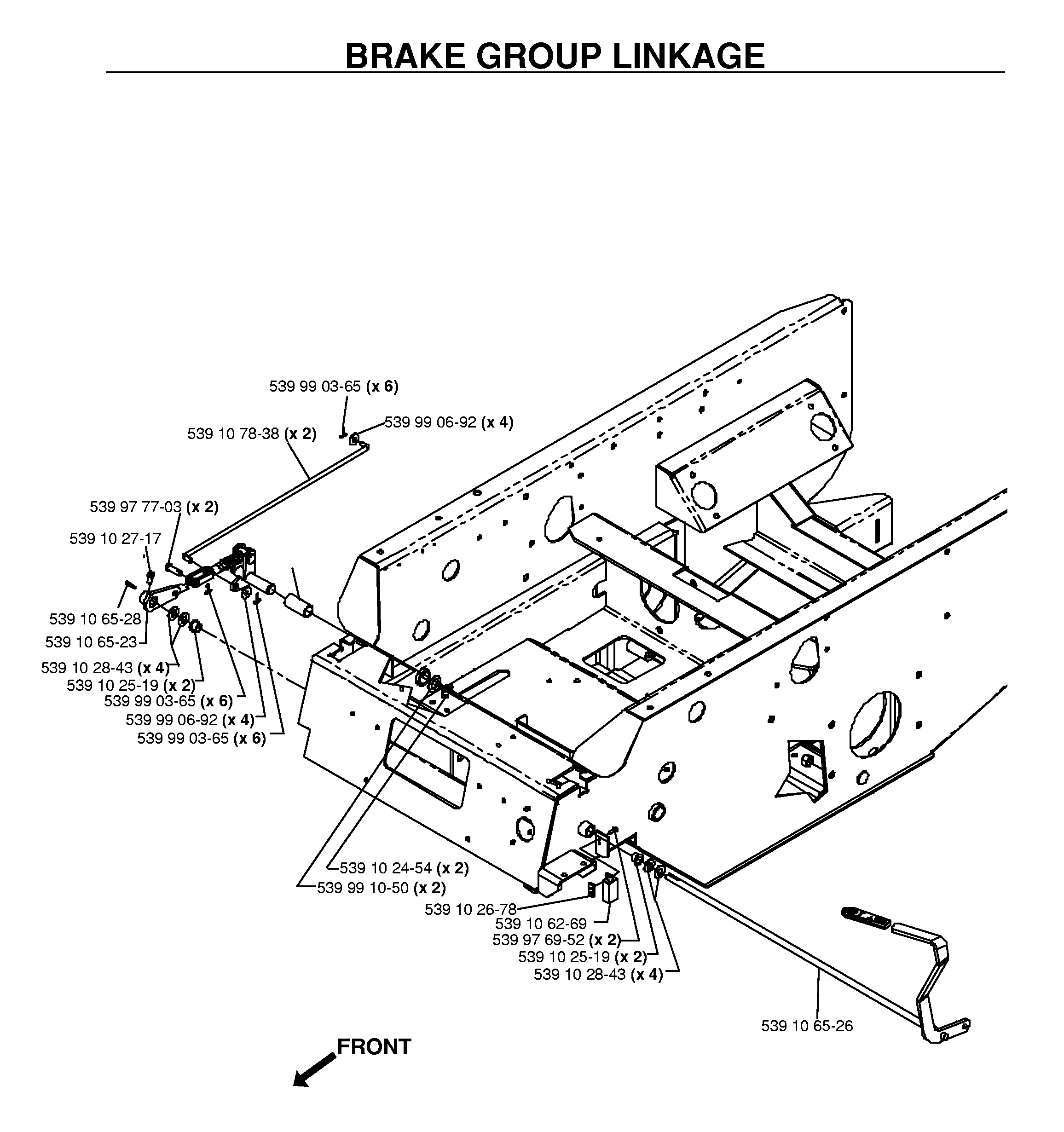 BRAKE / REAR MOWER LIFT