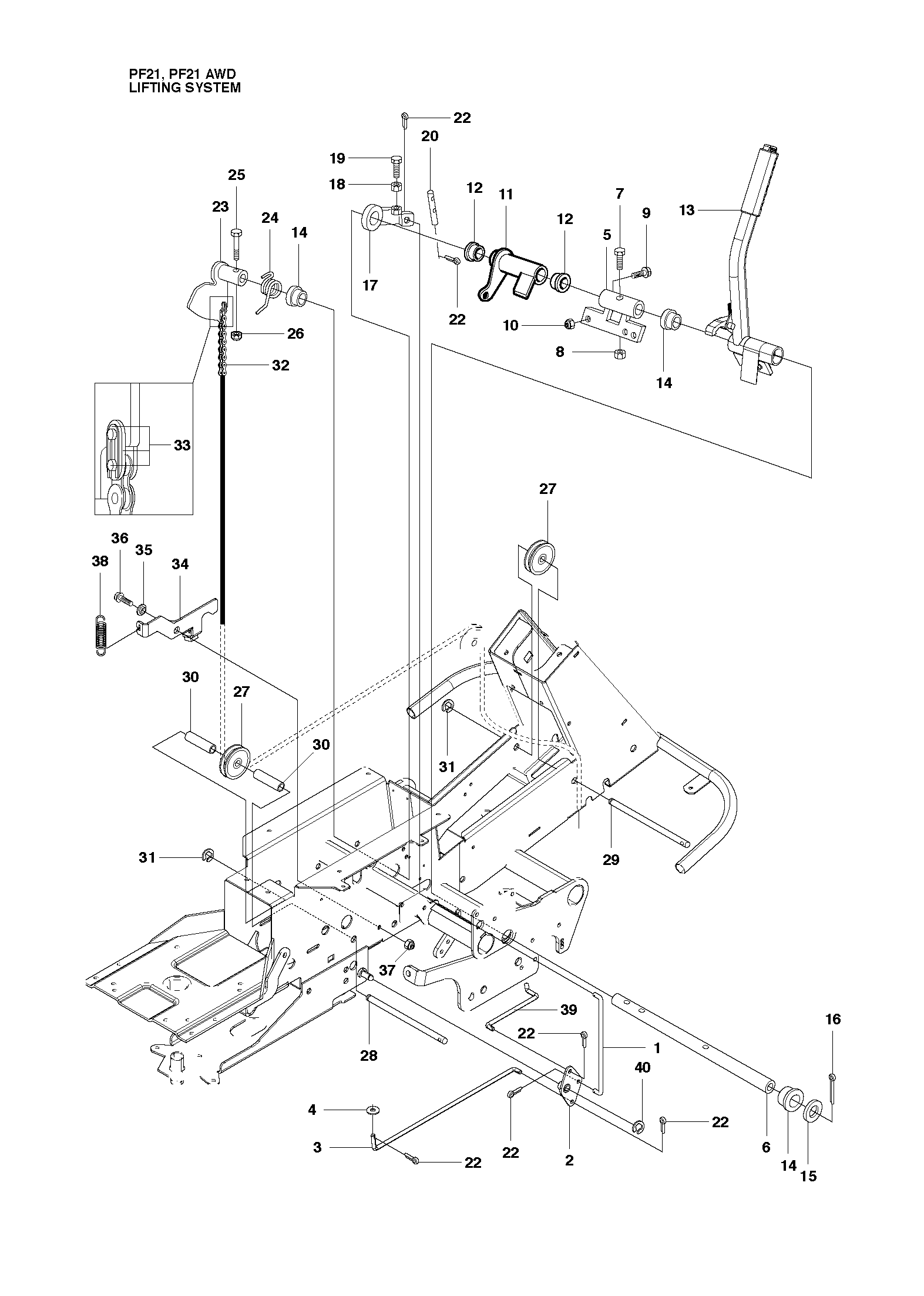 MOWER LIFT / DECK LIFT