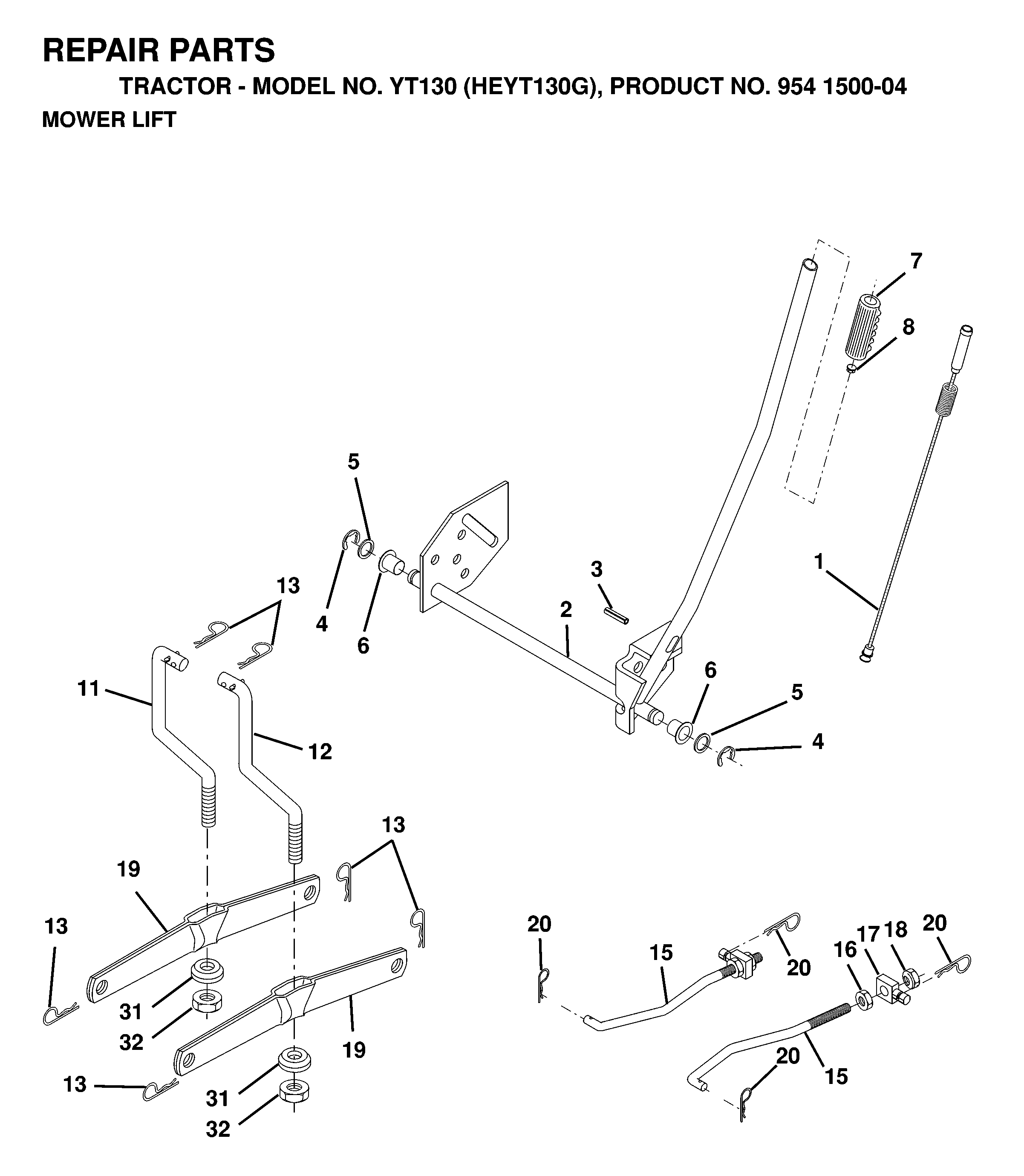 MOWER LIFT / DECK LIFT