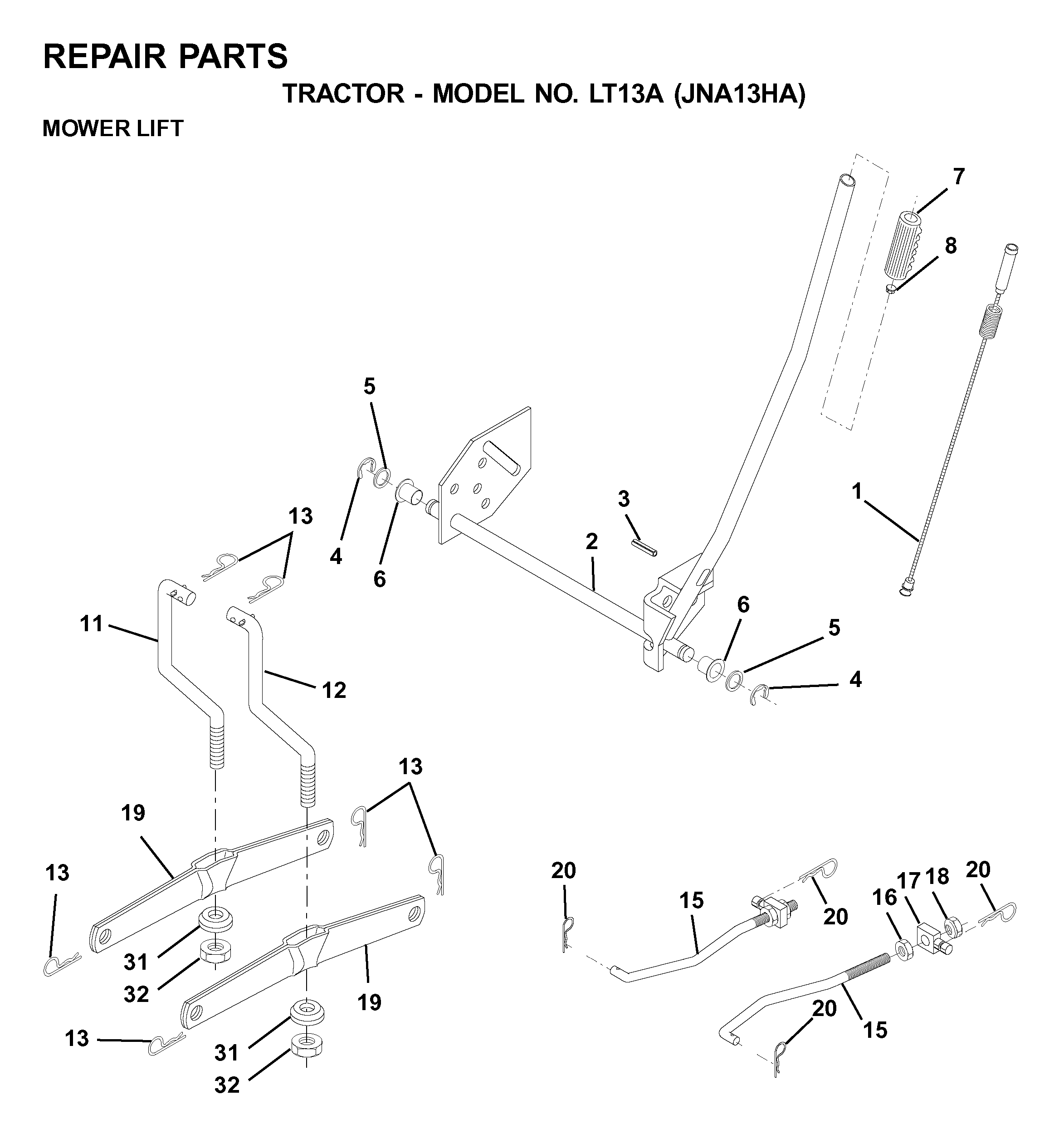 MOWER LIFT / DECK LIFT
