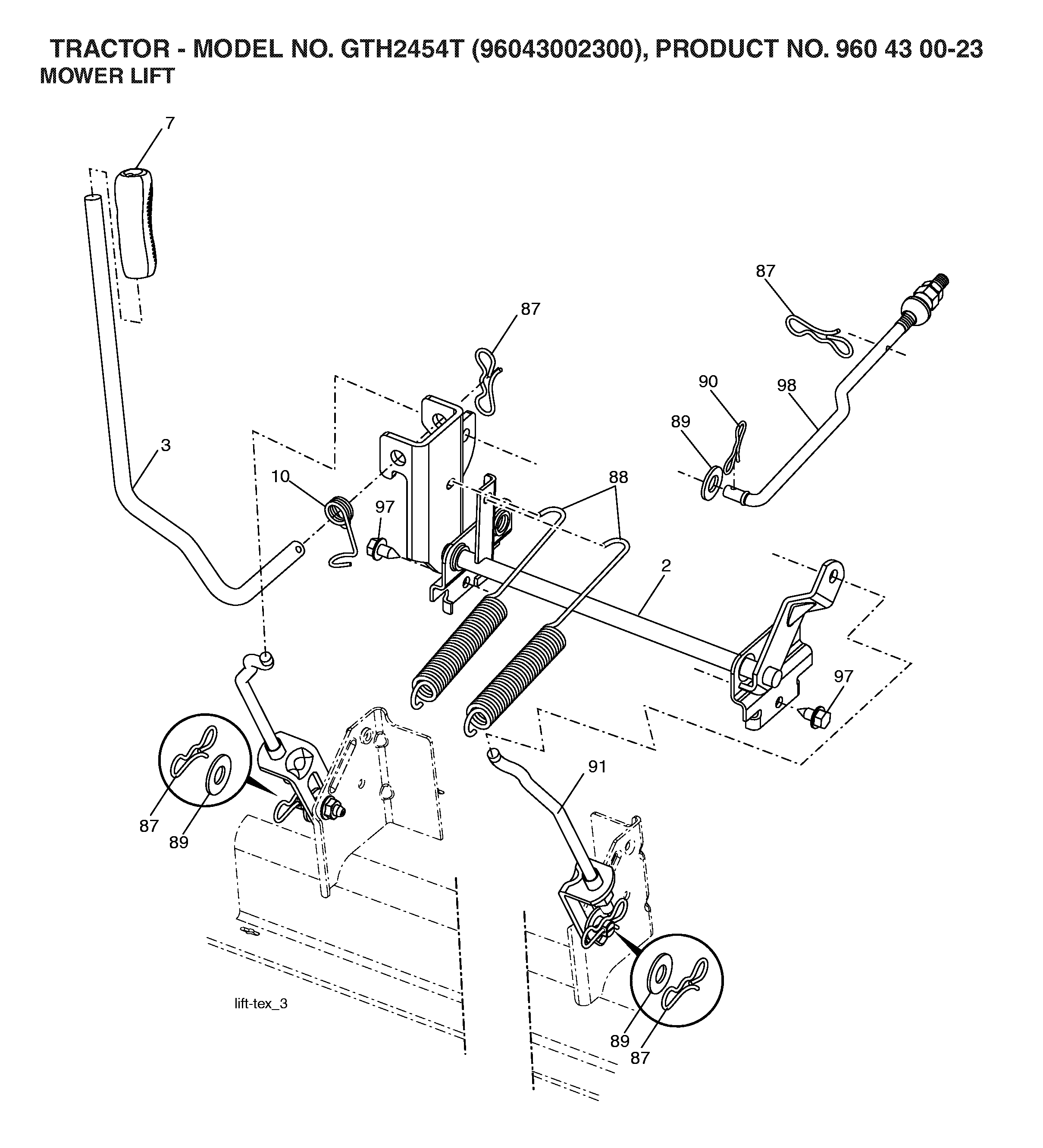 MOWER LIFT / DECK LIFT