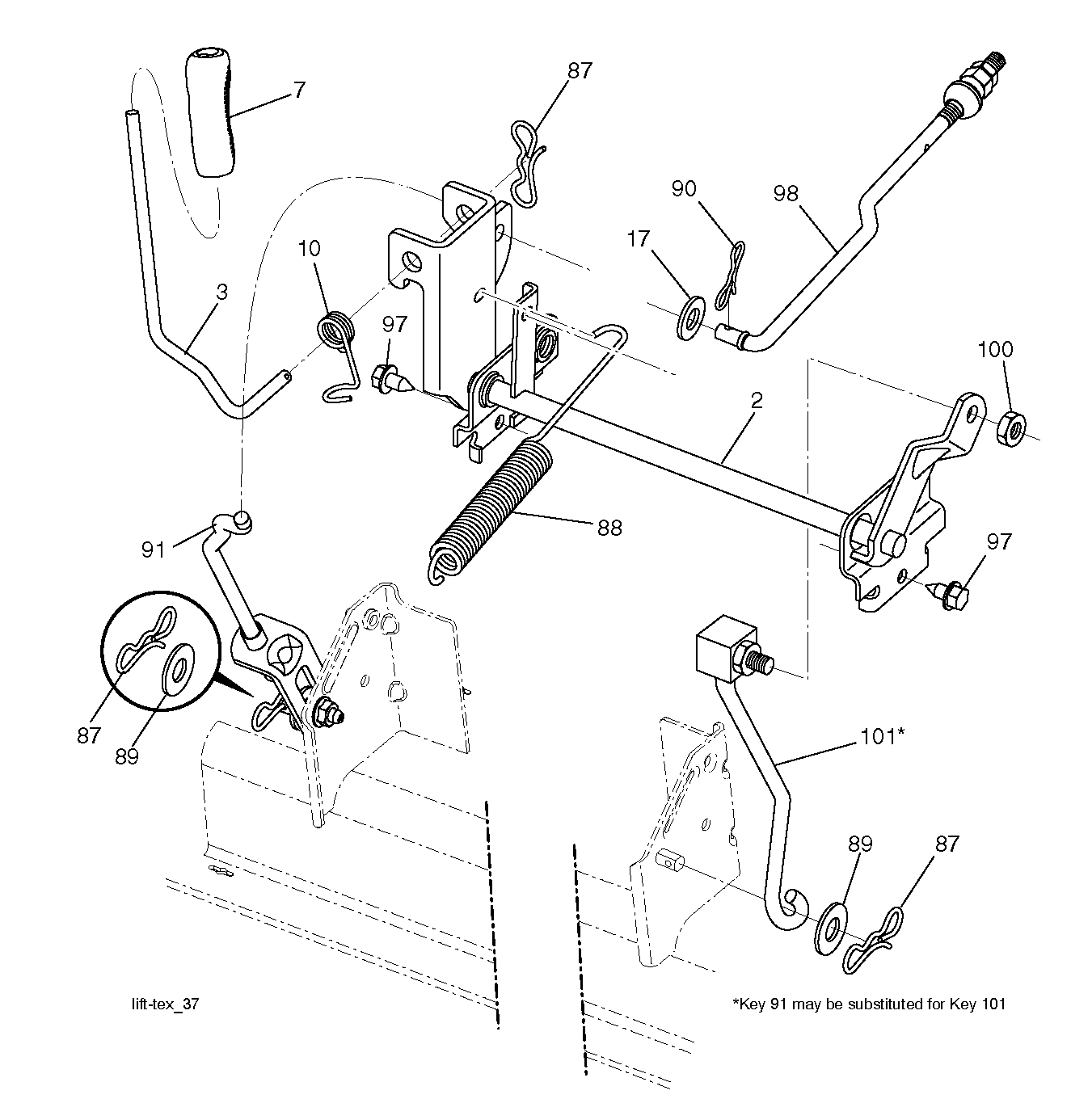 MOWER LIFT / DECK LIFT