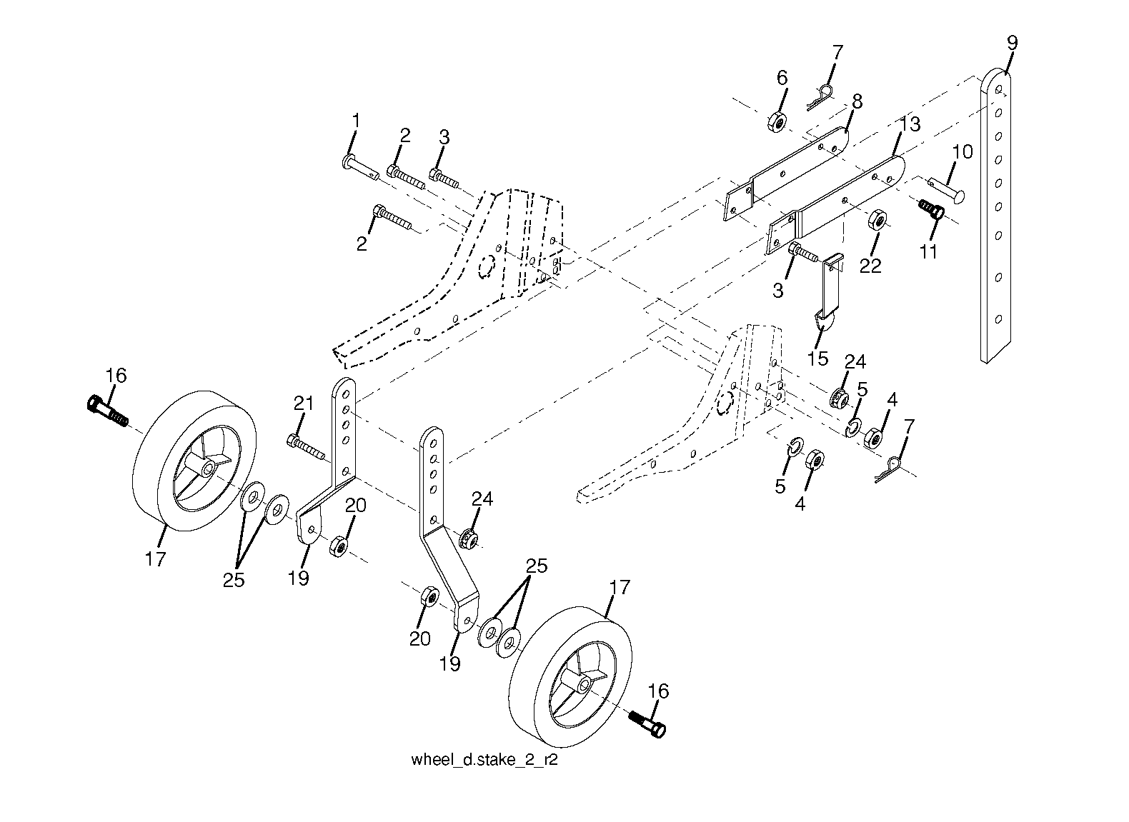 WHEEL & DEPTH STAKE ASSEMBLY