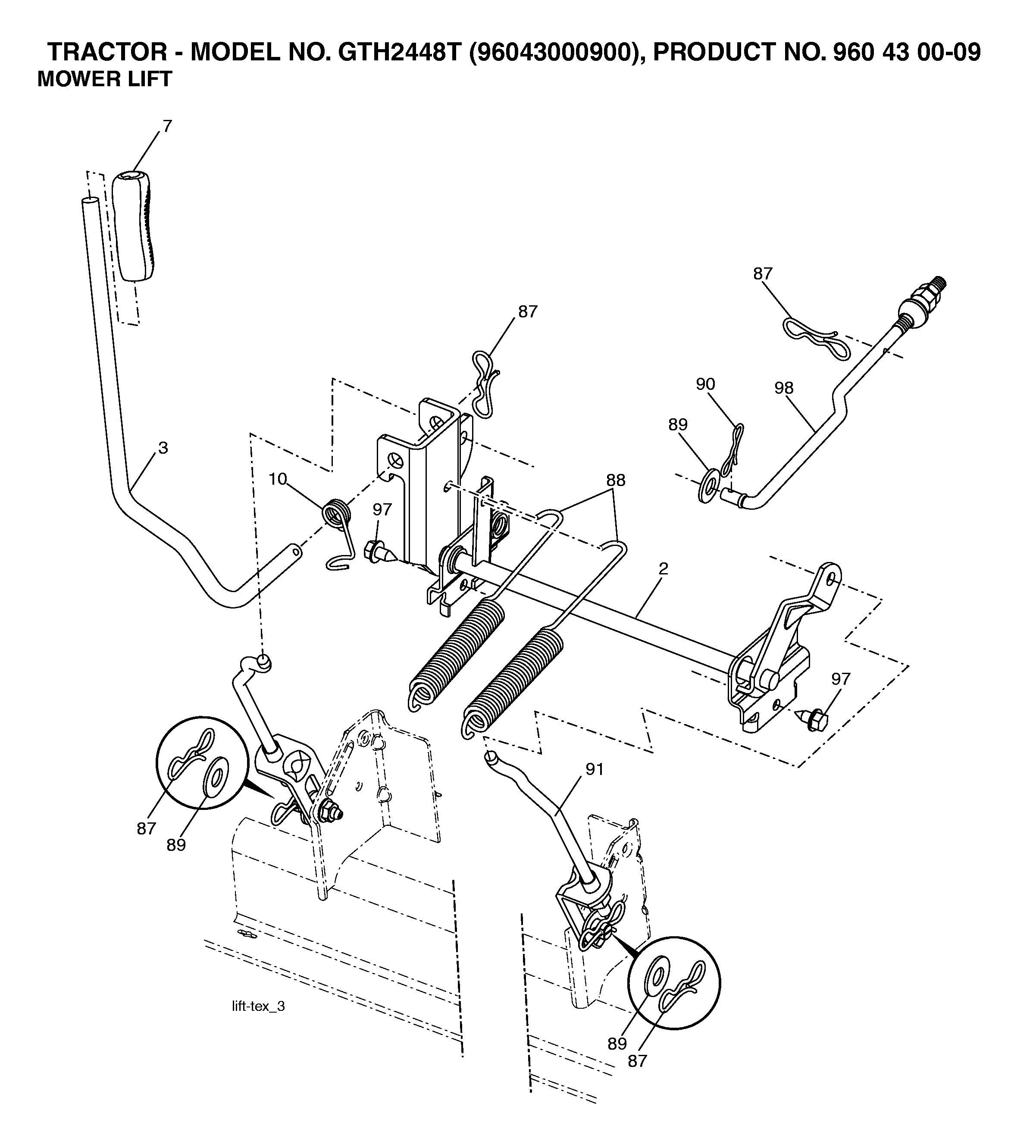 MOWER LIFT / DECK LIFT