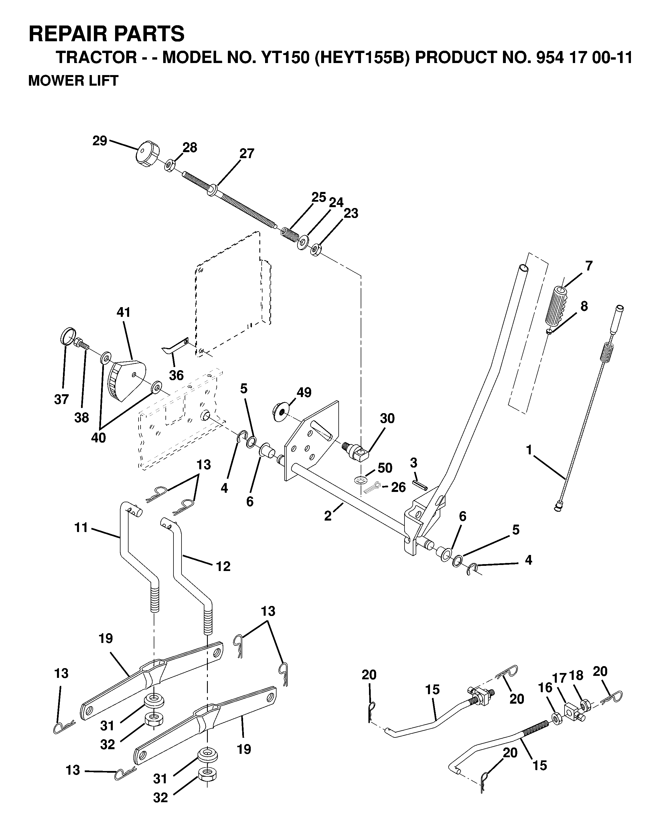 MOWER LIFT / DECK LIFT