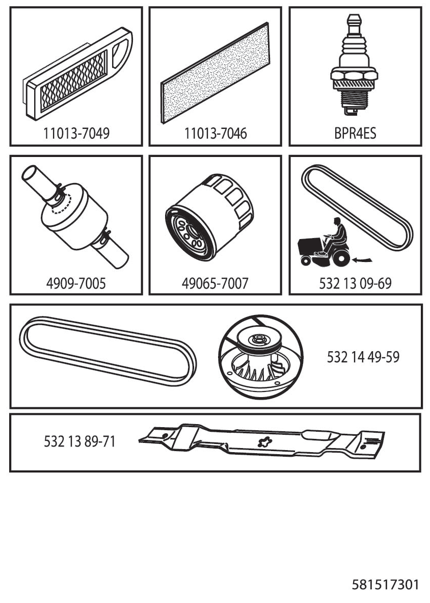 FREQUENTLY USED PARTS