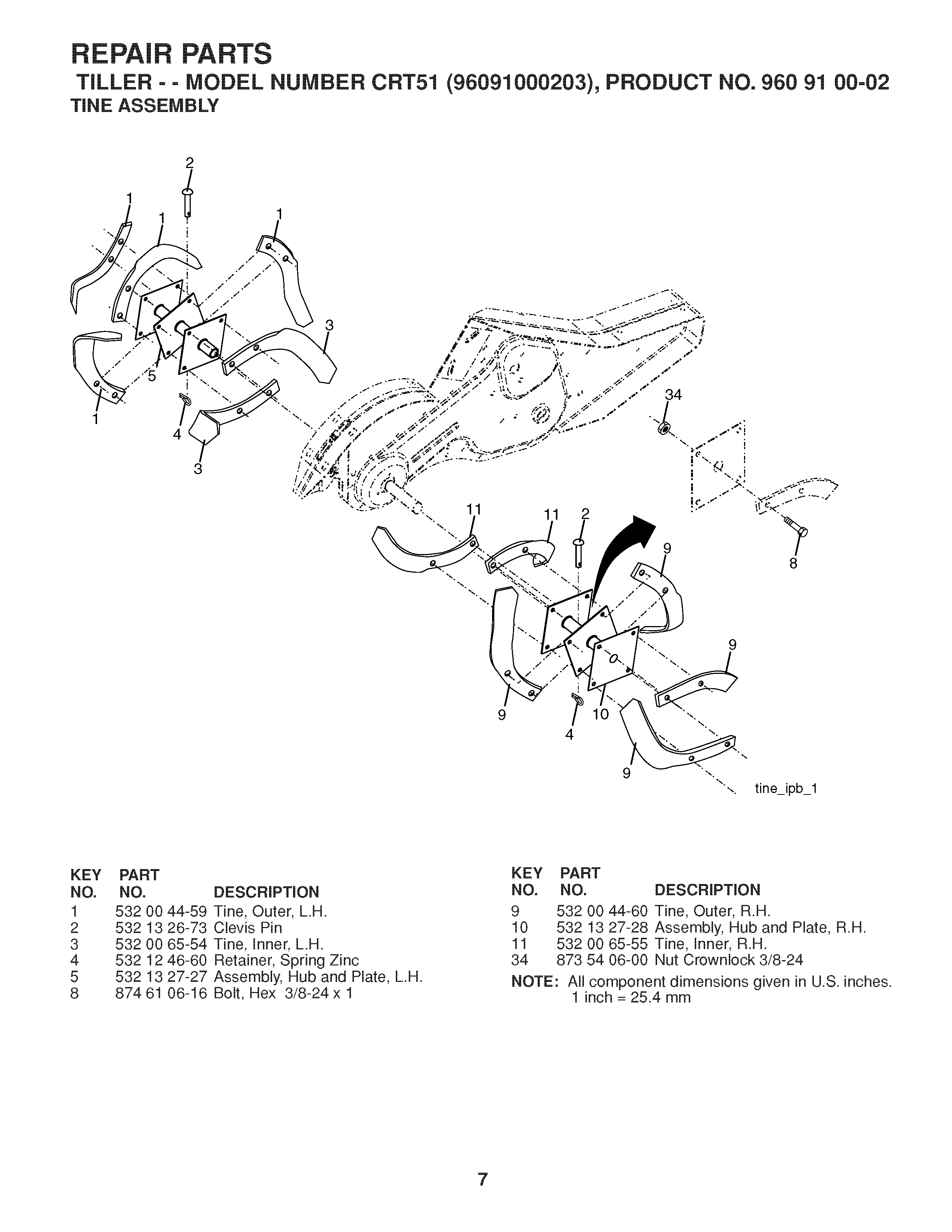 TINE ASSEMBLY