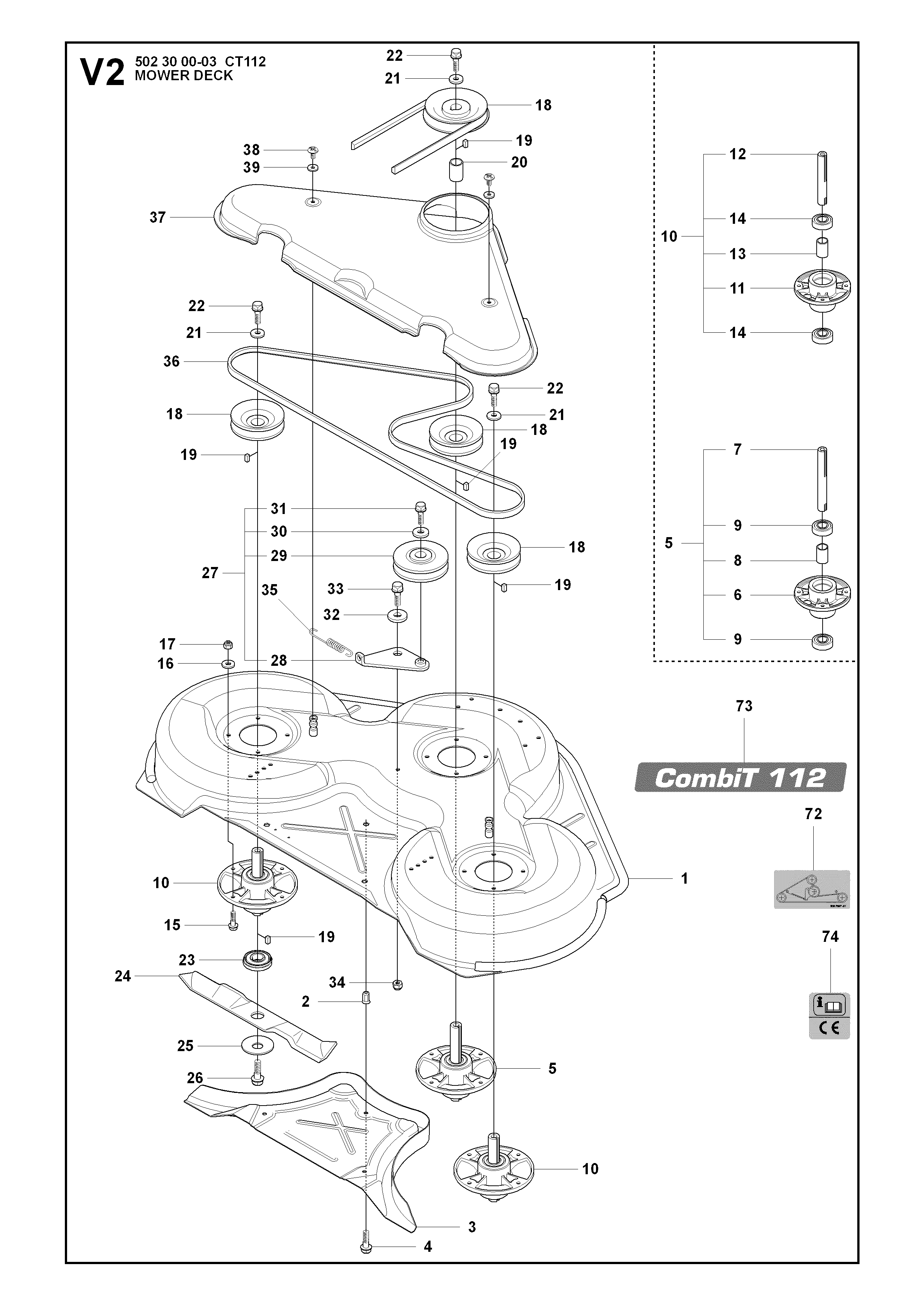 48"/122CM CUTTING DECK