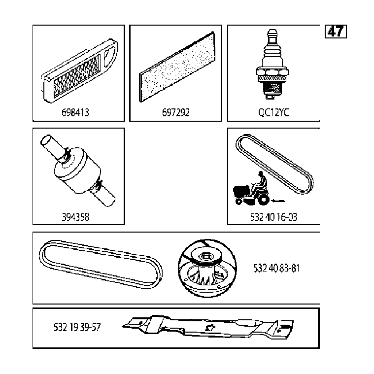 FREQUENTLY USED PARTS