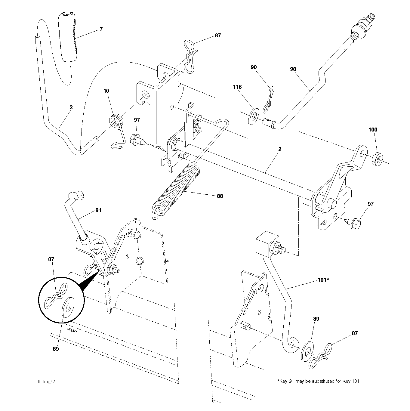 MOWER LIFT / DECK LIFT