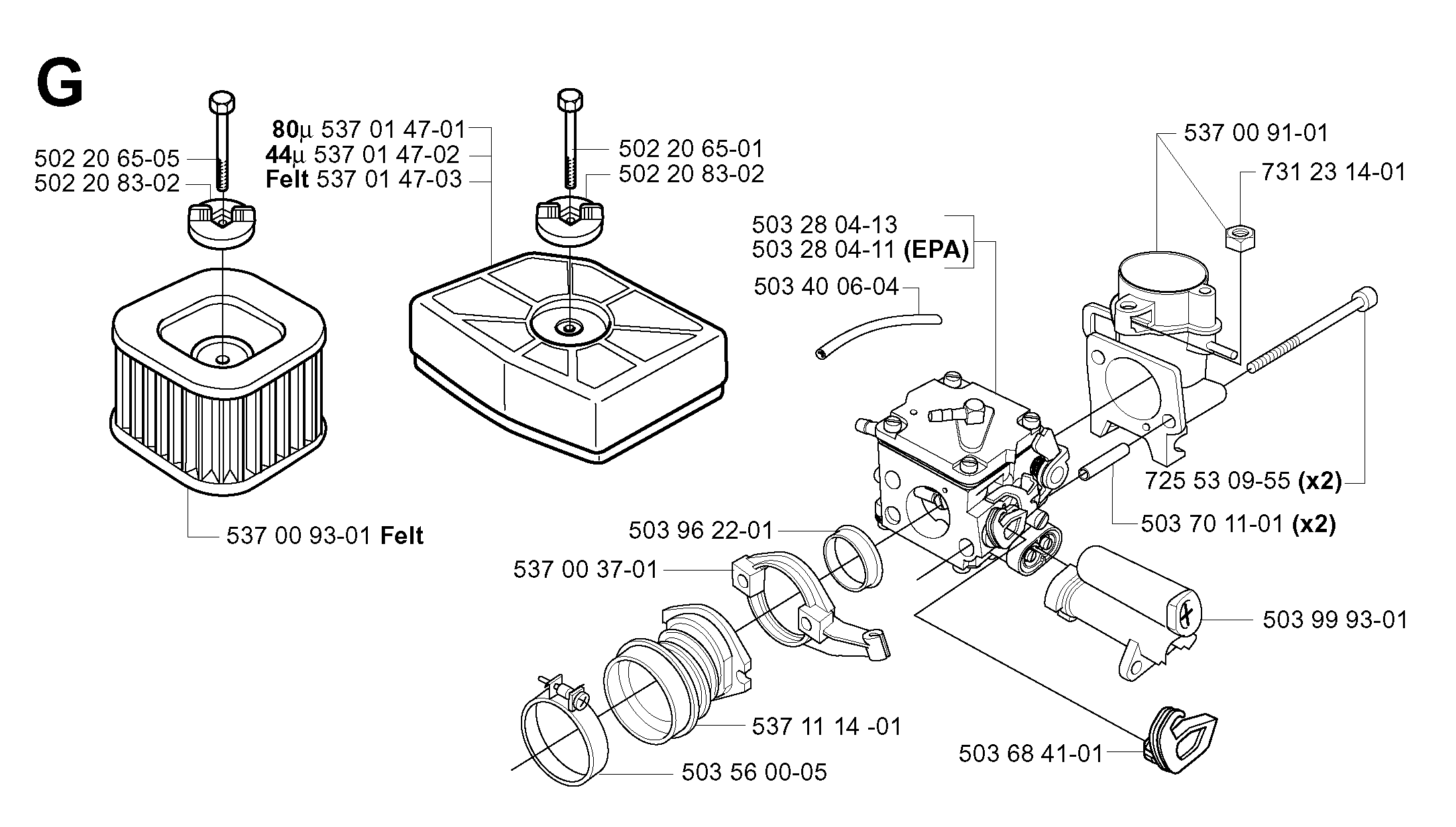 CARBURETOR & AIR FILTER